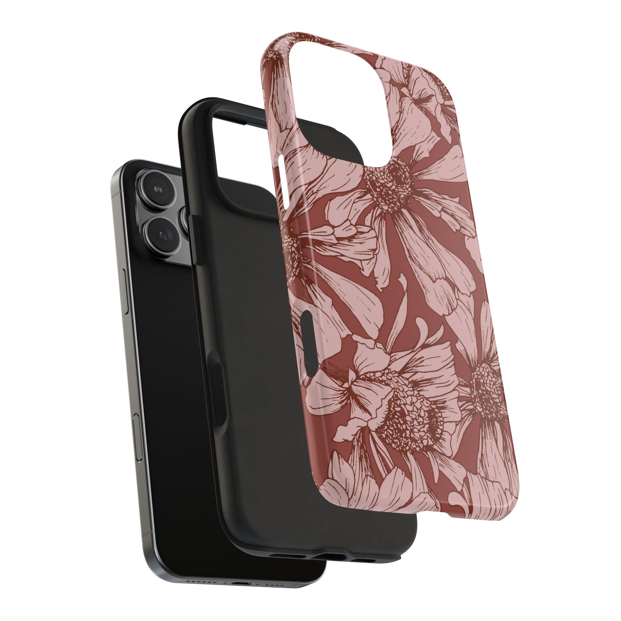 Pressed Bloom | Mocha Floral Sketch Phone Case
