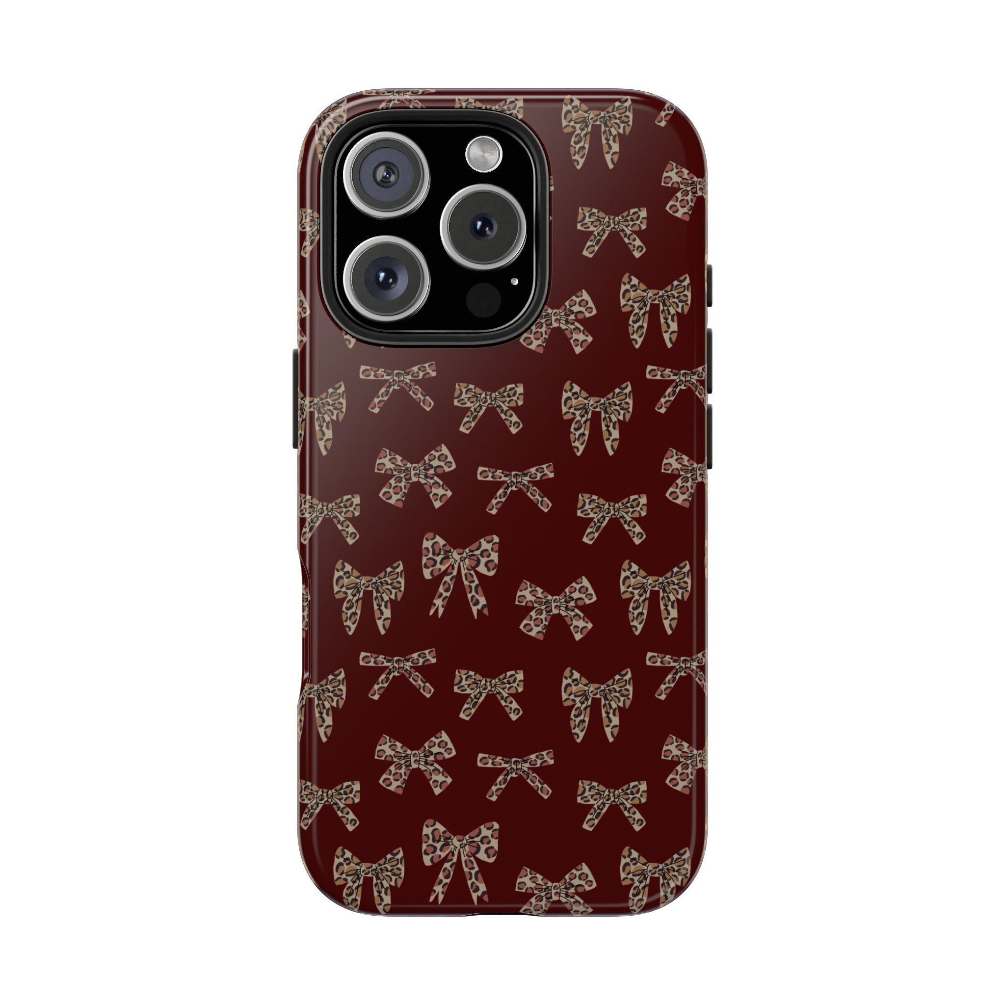 Ribbon Riot | Leopard Bow Print Phone Case