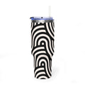 Noir Wave | Black & Cream Retro Curve Tumbler