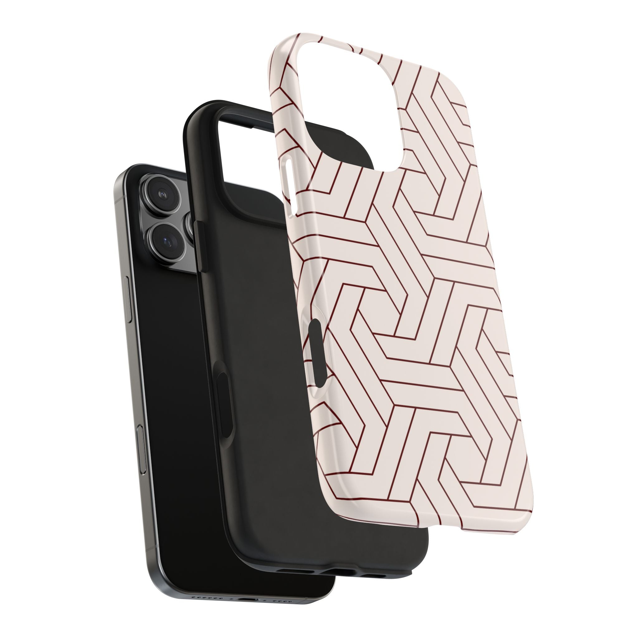 Rosewood Form | Blush Geometric Line Phone Case