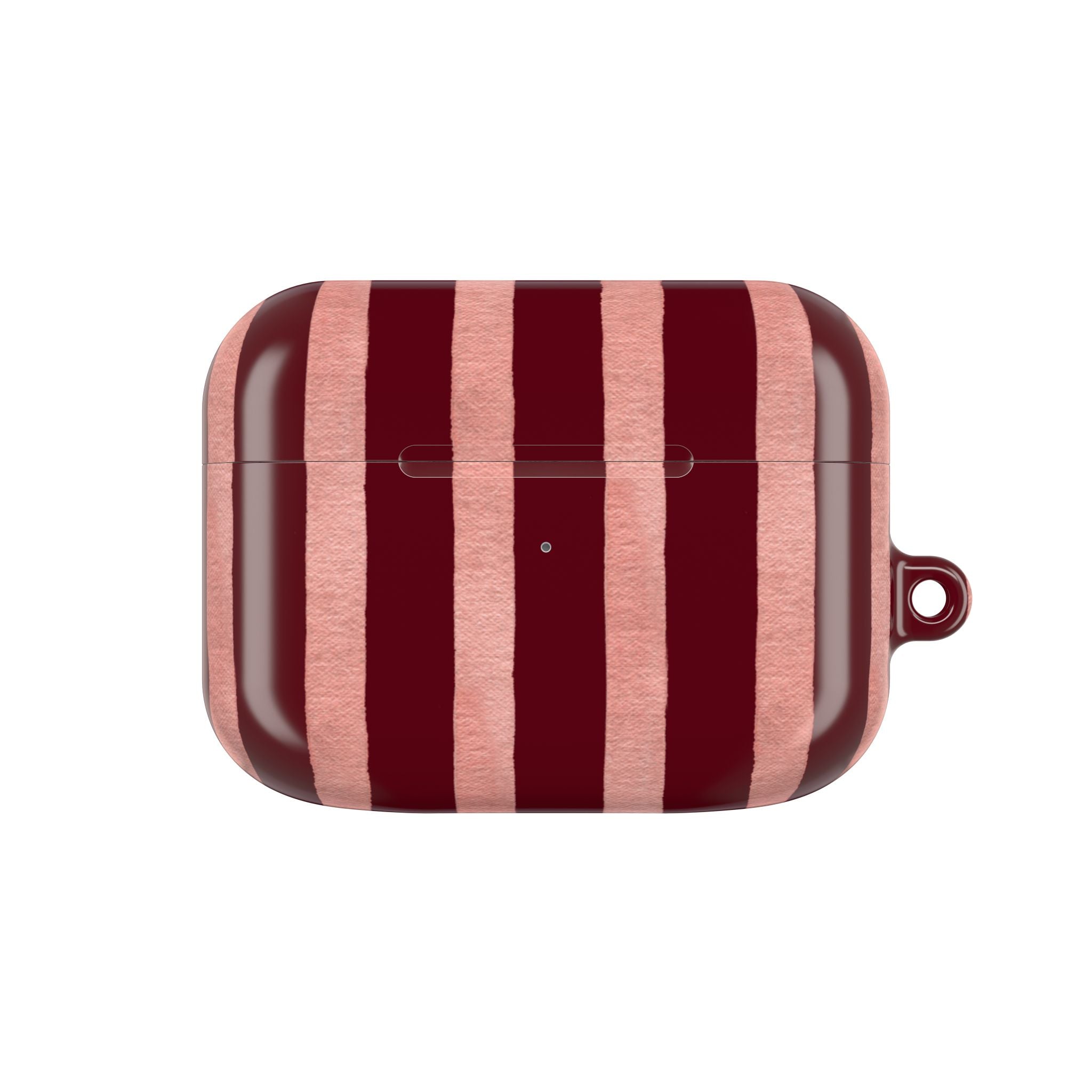 Blush Column | Burgundy & Soft Pink Stripe AirPods Case
