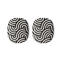 Noir Wave | Black & Cream Retro Curve AirPods Max Case