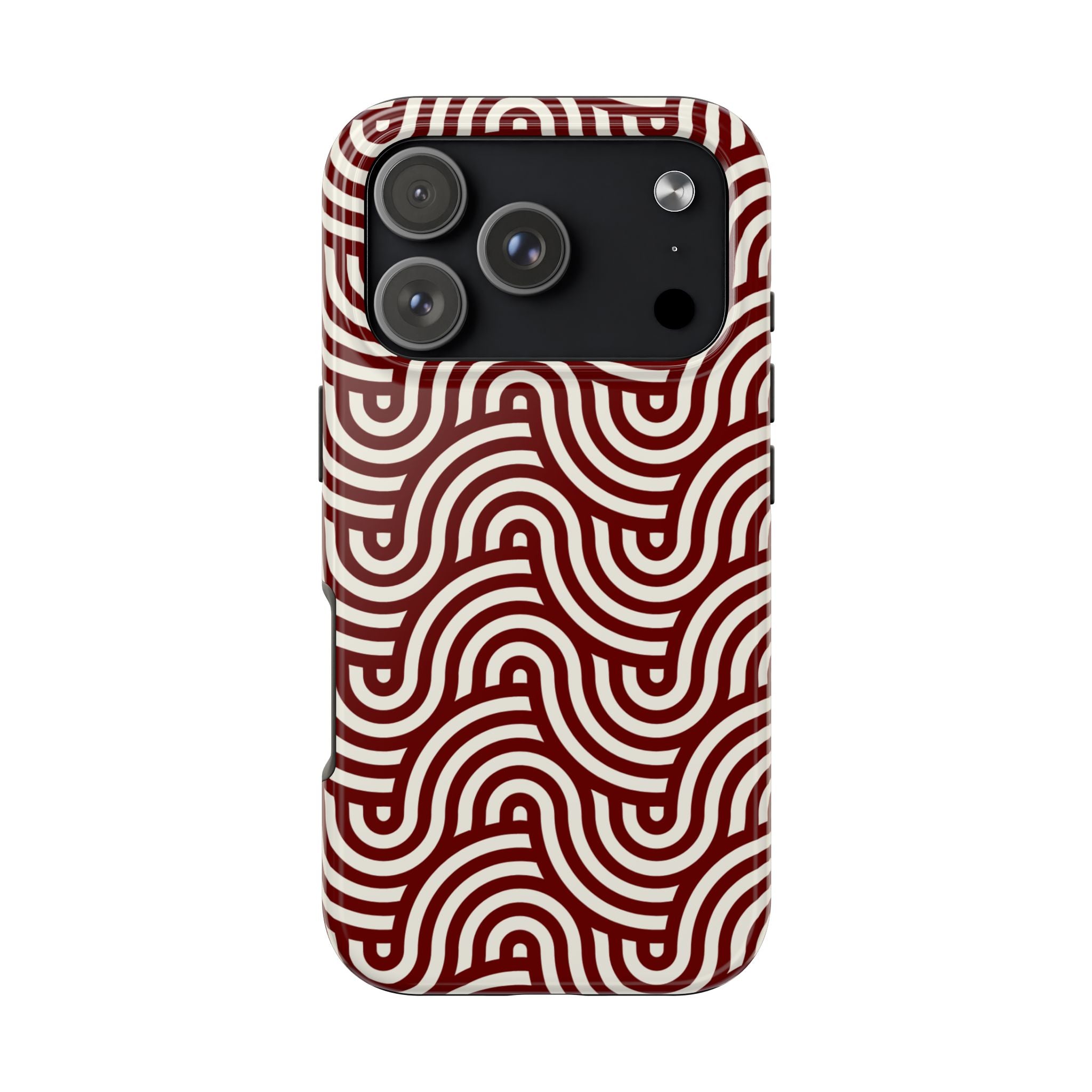Velvet Wave | Burgundy Arch Pattern Phone Case