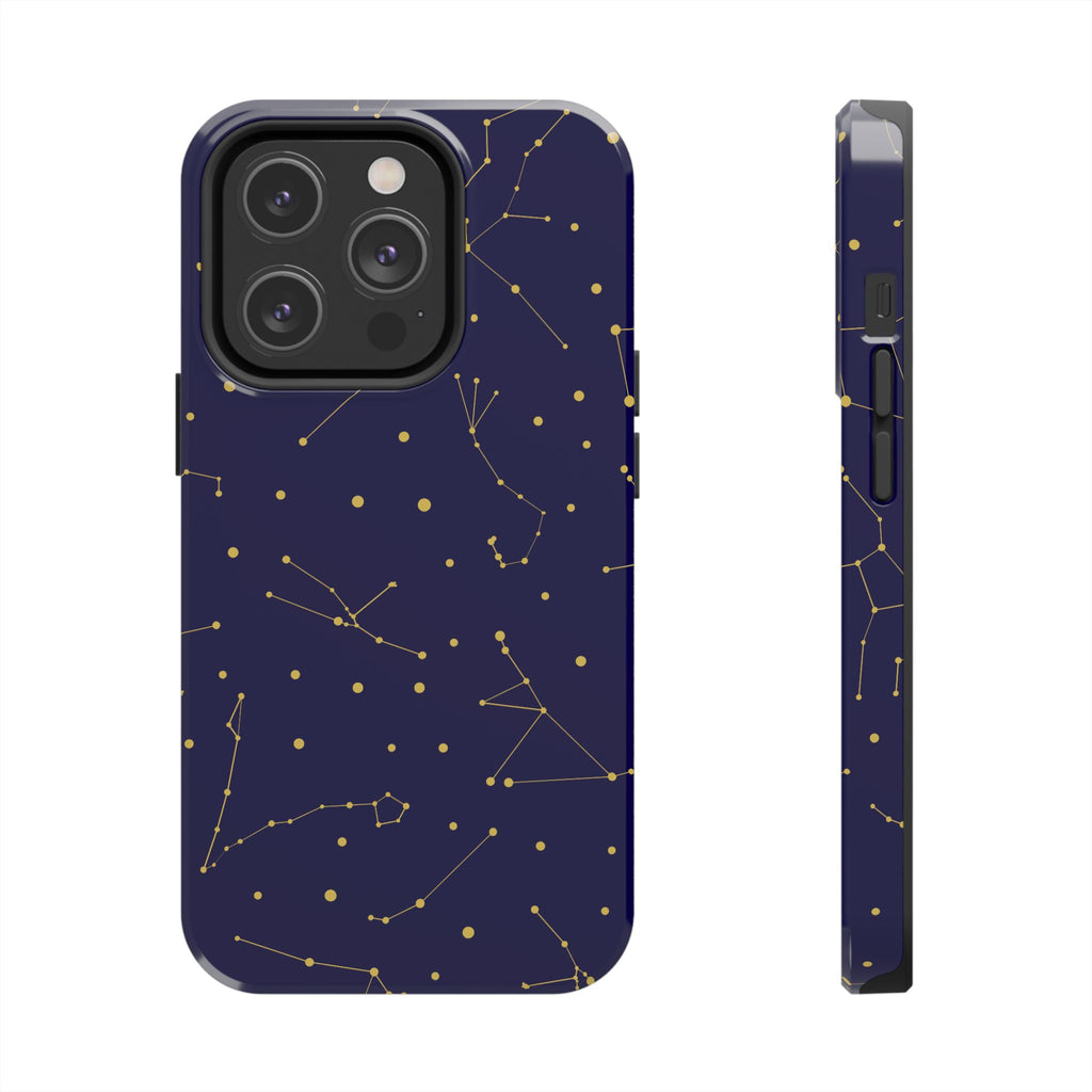 Maroon & Blush Striped Tough Phone Case — Durable Protective iPhone Cover