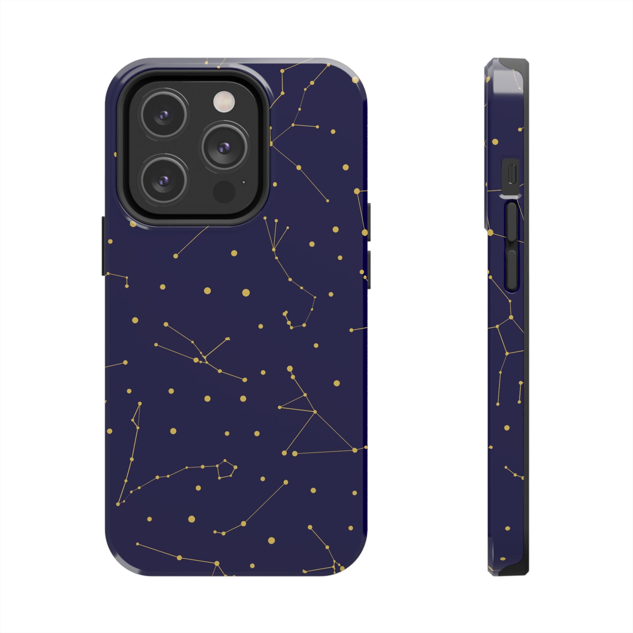 Maroon & Blush Striped Tough Phone Case — Durable Protective iPhone Cover