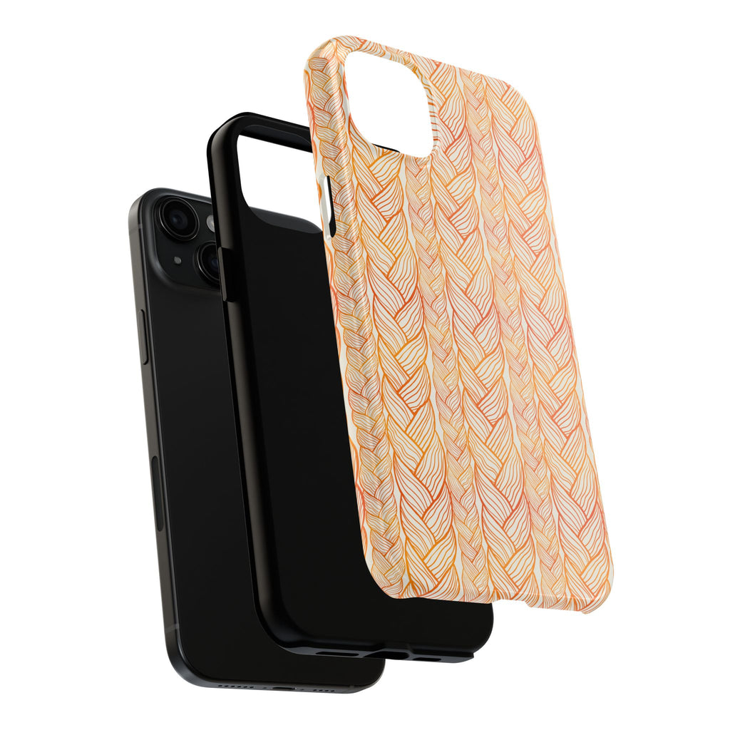 Golden Braid | Orange Braided Line Tough Phone Case