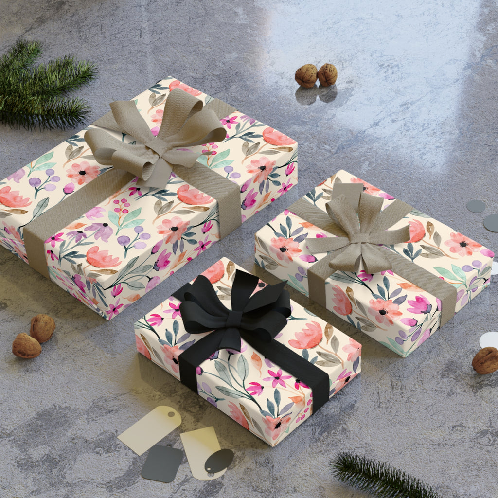 Mother’s Touch | Soft Spring Floral Wrapping Paper