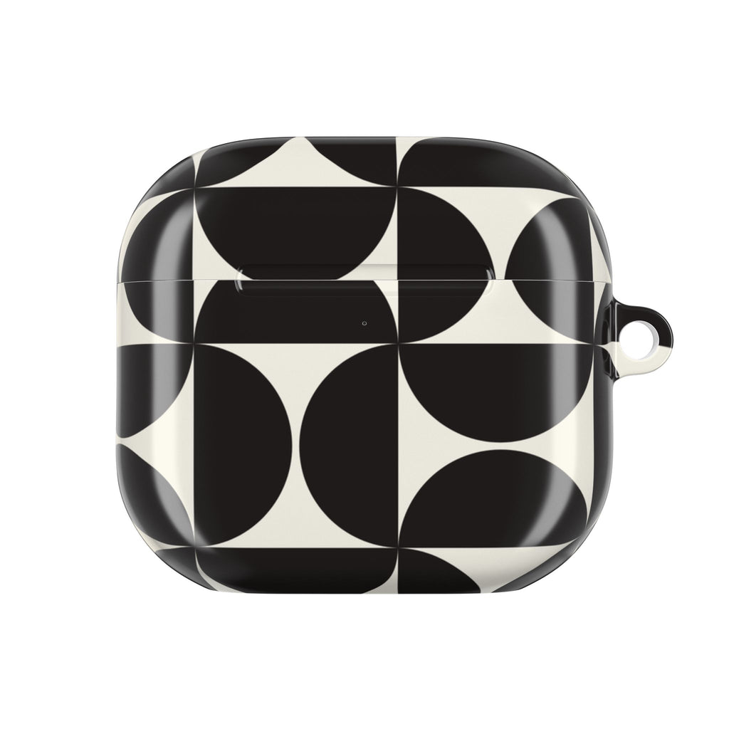 Noir Mod | Black Geometric Retro AirPods Case
