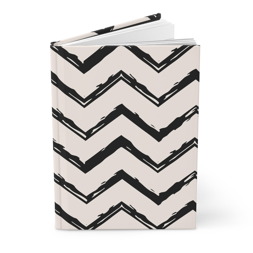 Zig Zag Edit | Black & Cream Chevron Journal