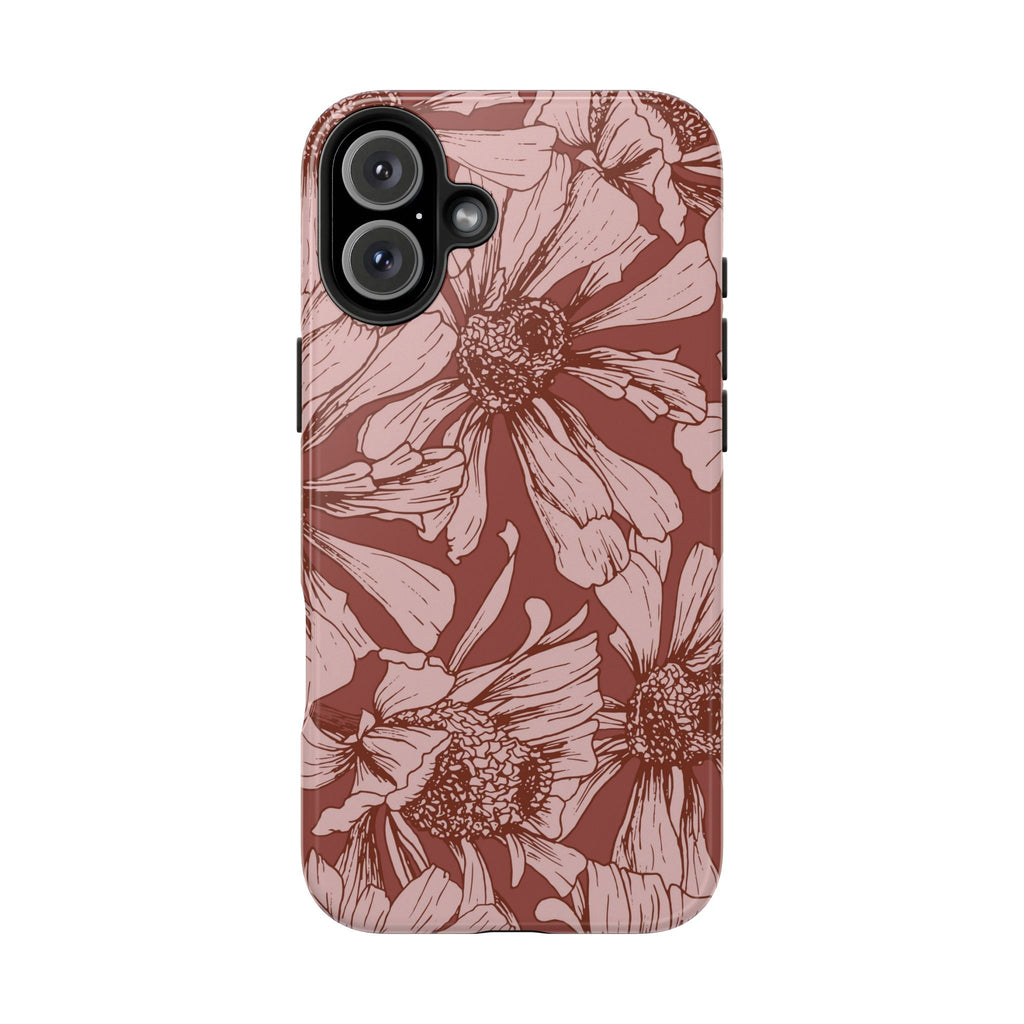 Pressed Bloom | Mocha Floral Sketch Phone Case