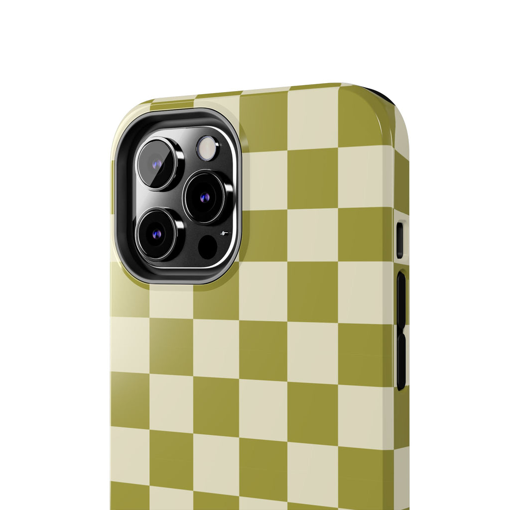 Maroon & Blush Striped Tough Phone Case — Durable Protective iPhone Cover