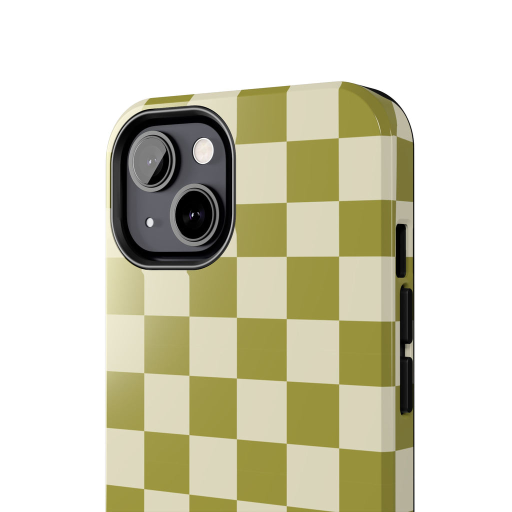 Maroon & Blush Striped Tough Phone Case — Durable Protective iPhone Cover