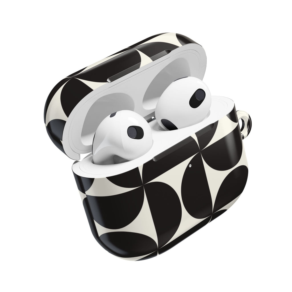 Noir Mod | Black Geometric Retro AirPods Case