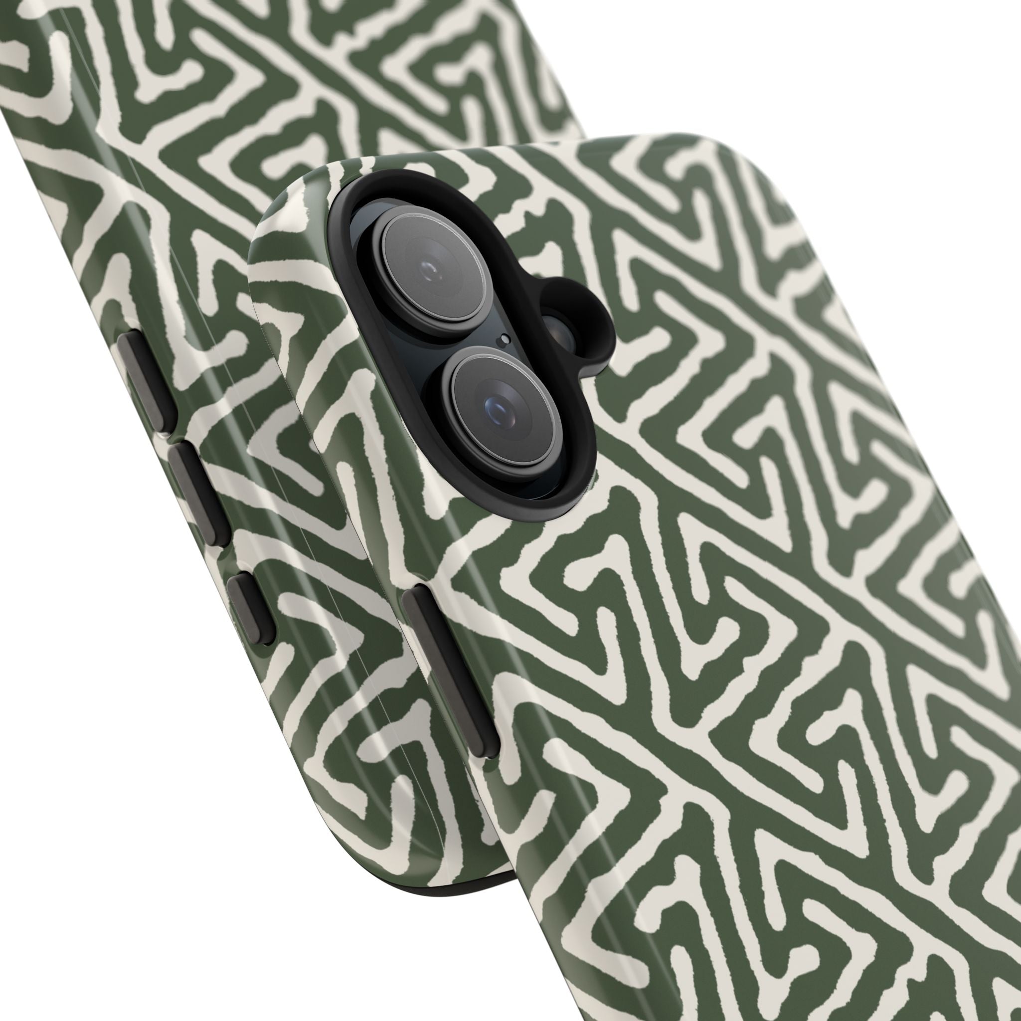 Olive Maze | Sage Geometric Line Phone Case