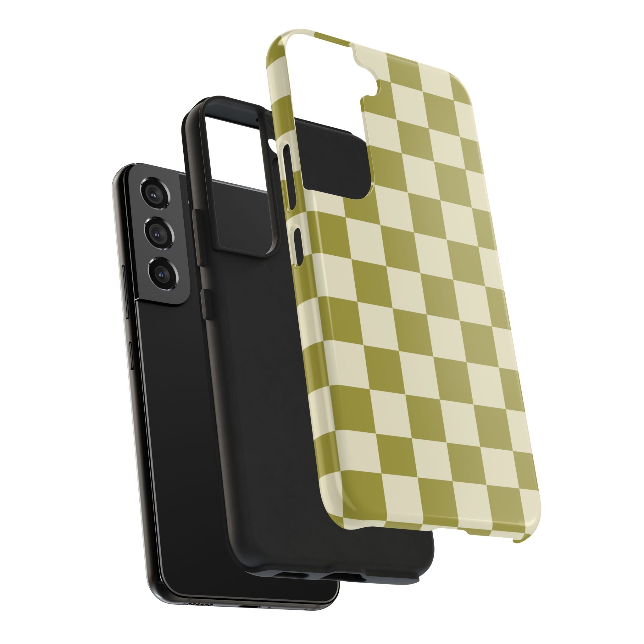 Maroon & Blush Striped Tough Phone Case — Durable Protective iPhone Cover