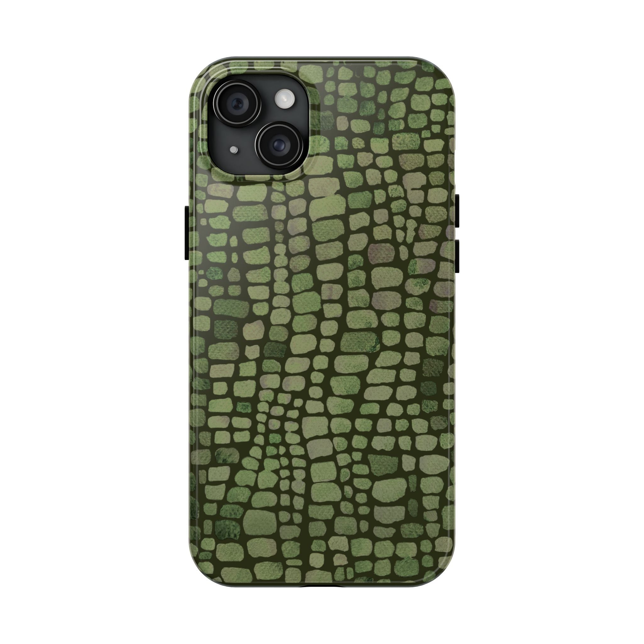 Olive Emboss | Olive & Sage Snakeskin Print Phone Case