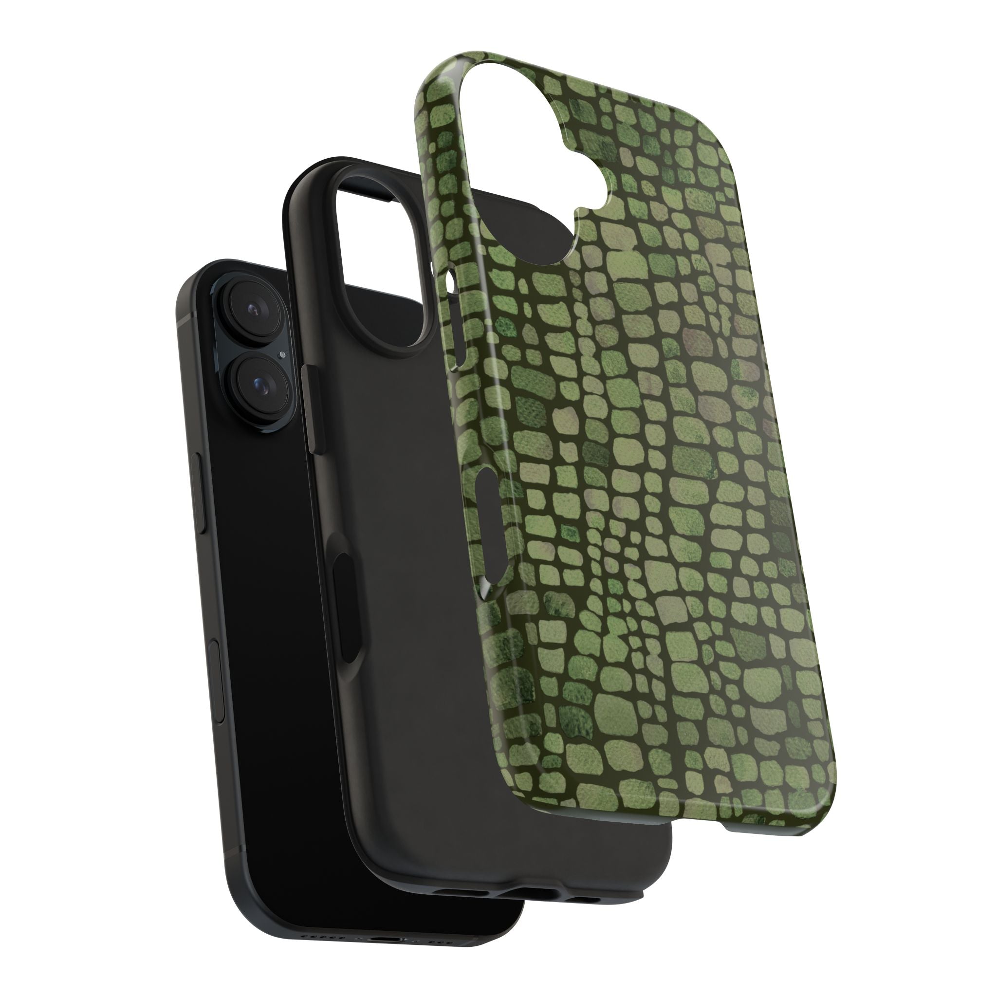 Olive Emboss | Olive & Sage Snakeskin Print Phone Case