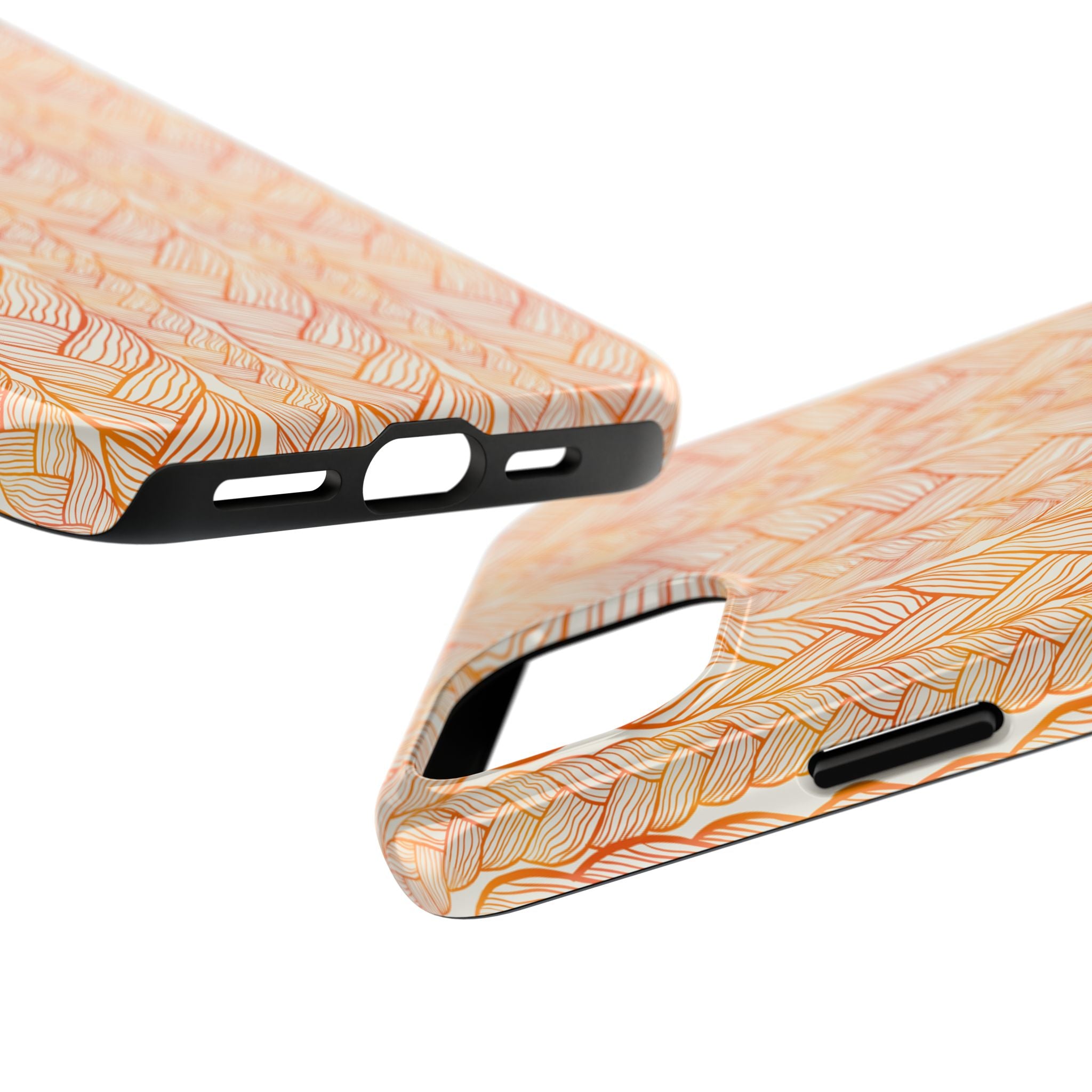 Golden Braid | Orange Braided Line Tough Phone Case