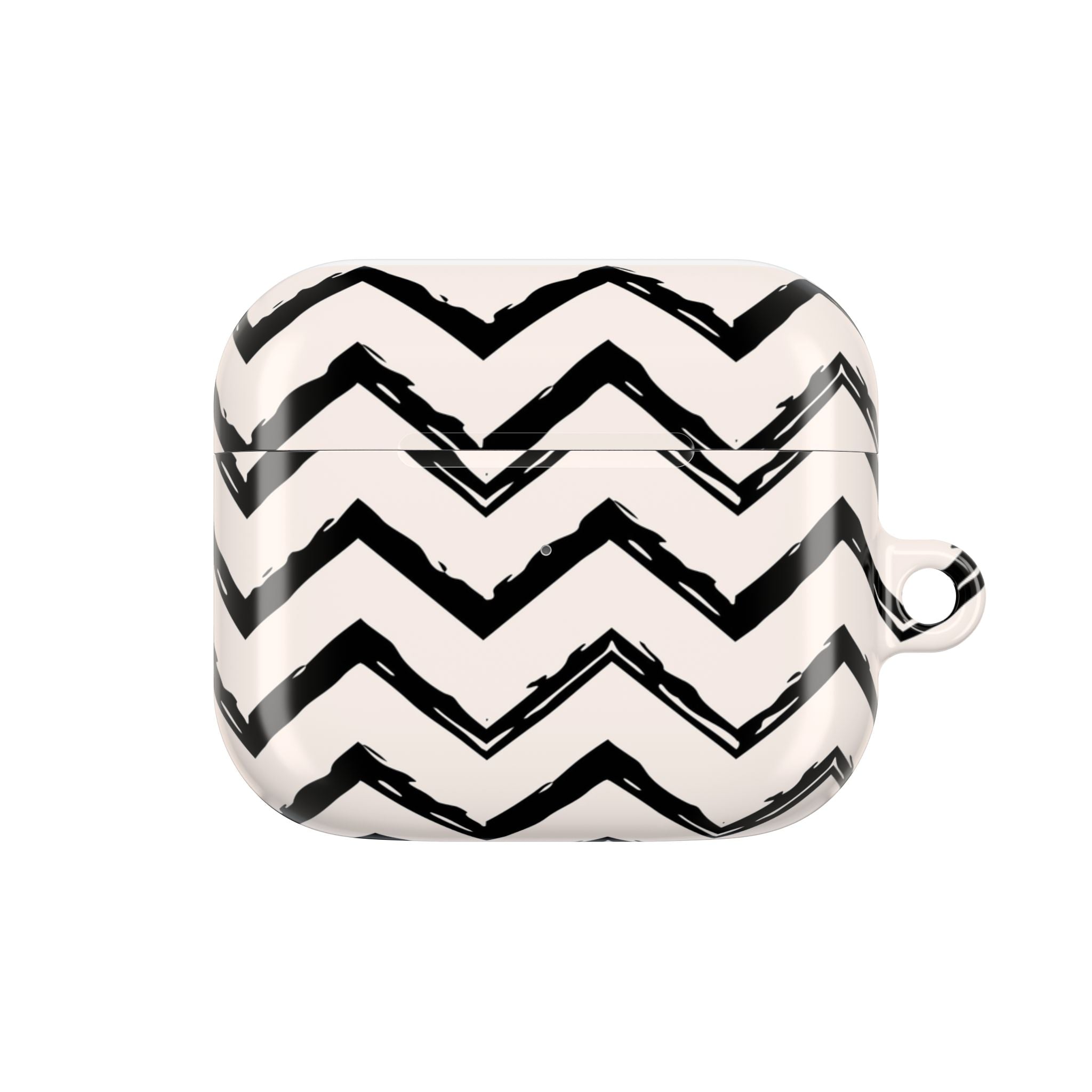 Zig Zag Edit | Black & Cream Chevron AirPods Case
