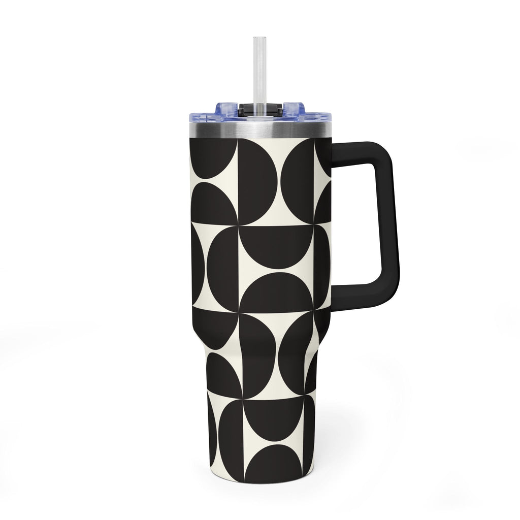 Noir Mod | Black Geometric Retro Tumbler