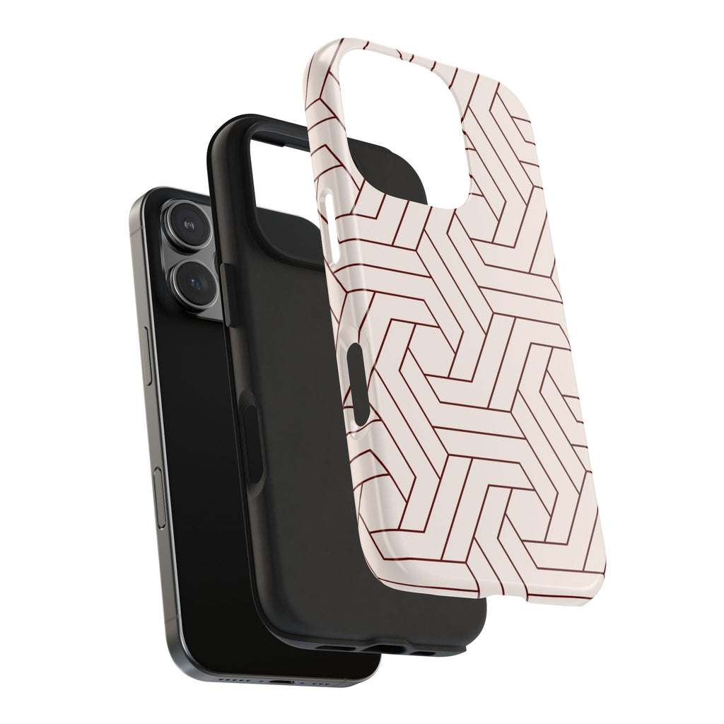 Rosewood Form | Blush Geometric Line Phone Case