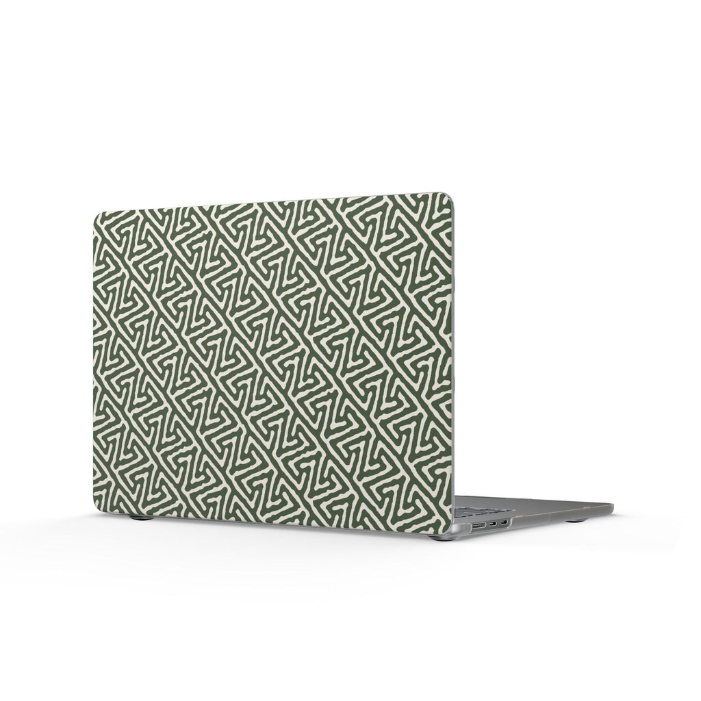 Olive Maze | Sage Geometric Line Laptop Sleeve