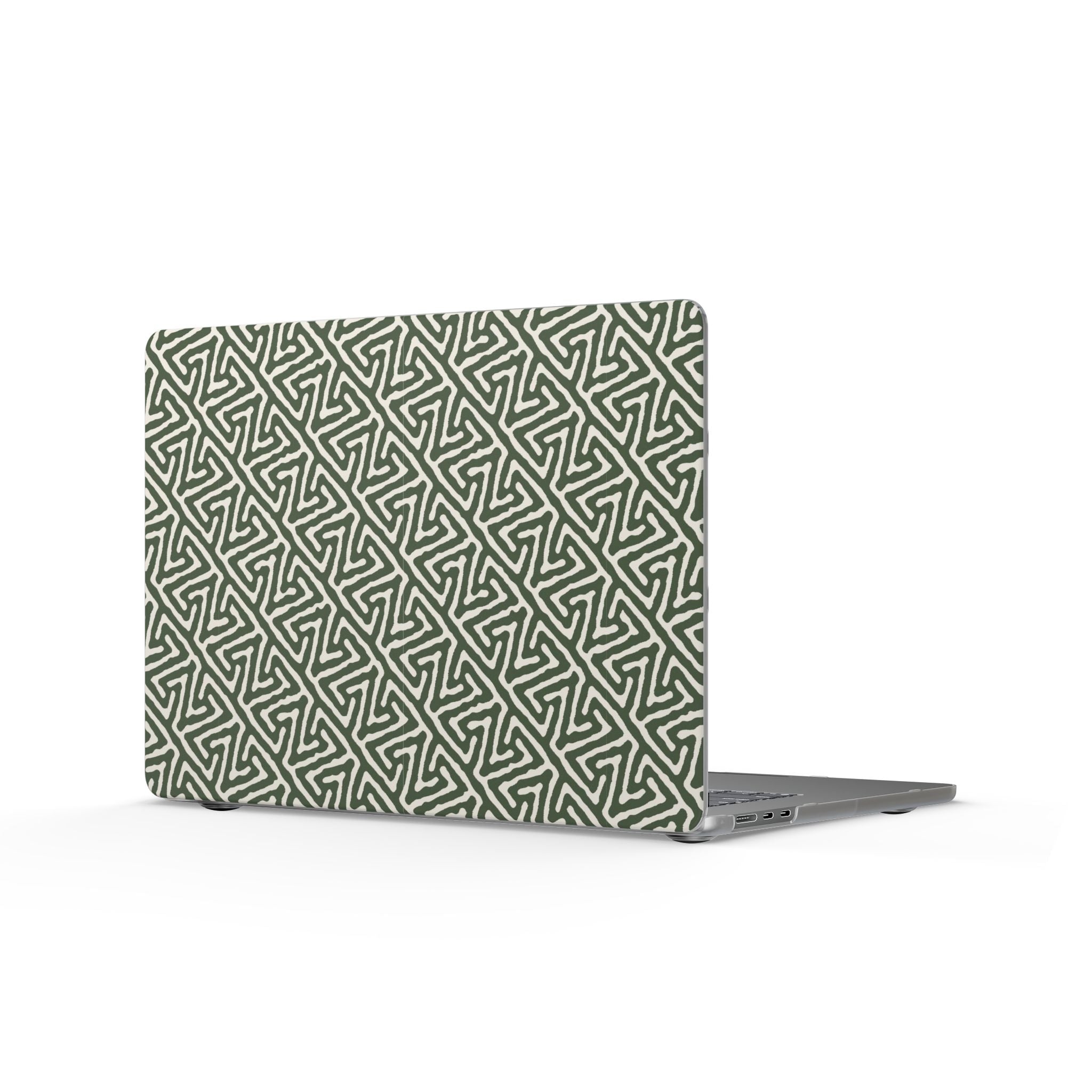 Olive Maze | Sage Geometric Line Laptop Sleeve