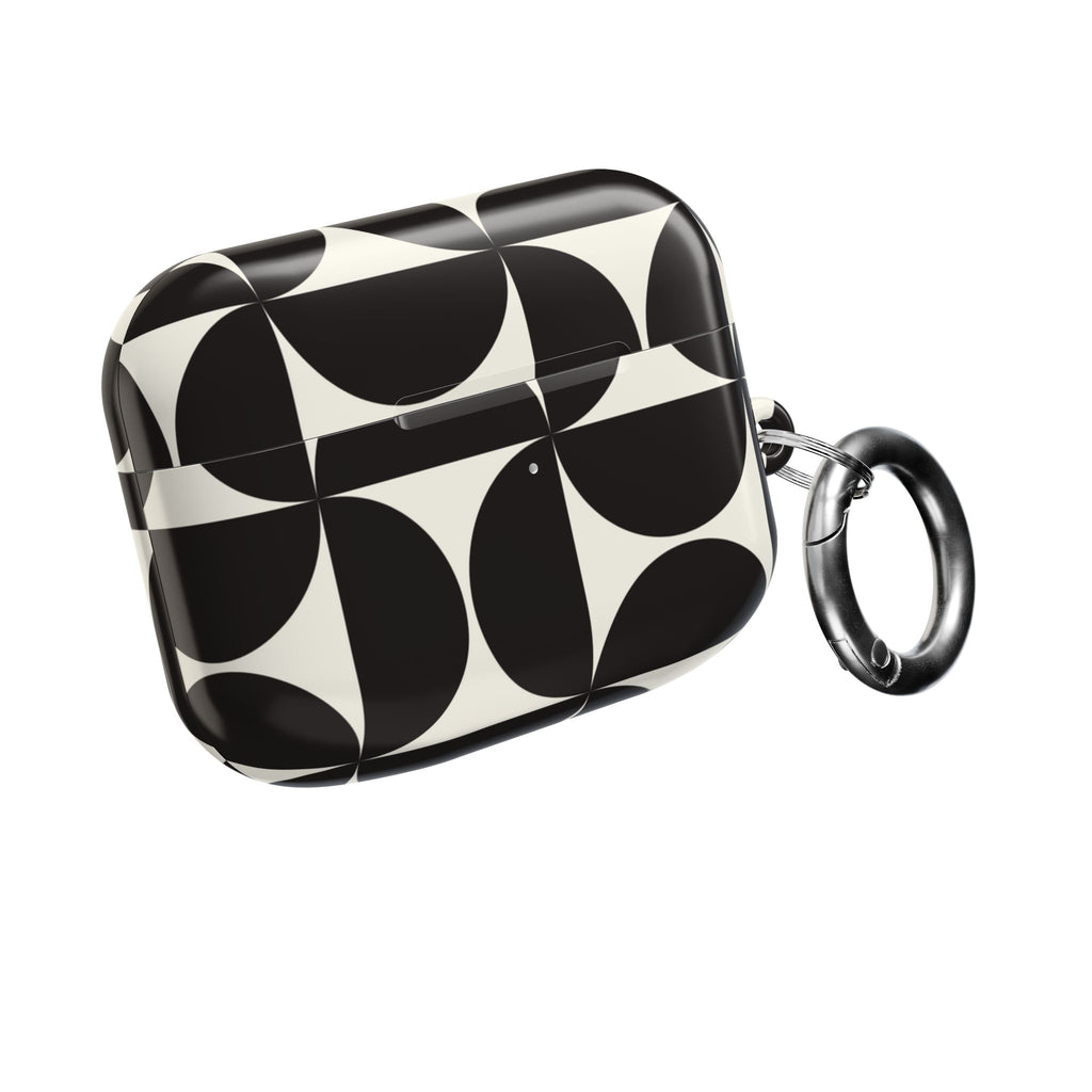 Noir Mod | Black Geometric Retro AirPods Case
