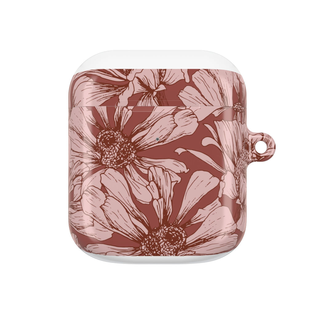 Pressed Bloom | Mocha Floral Sketch AirPods Case