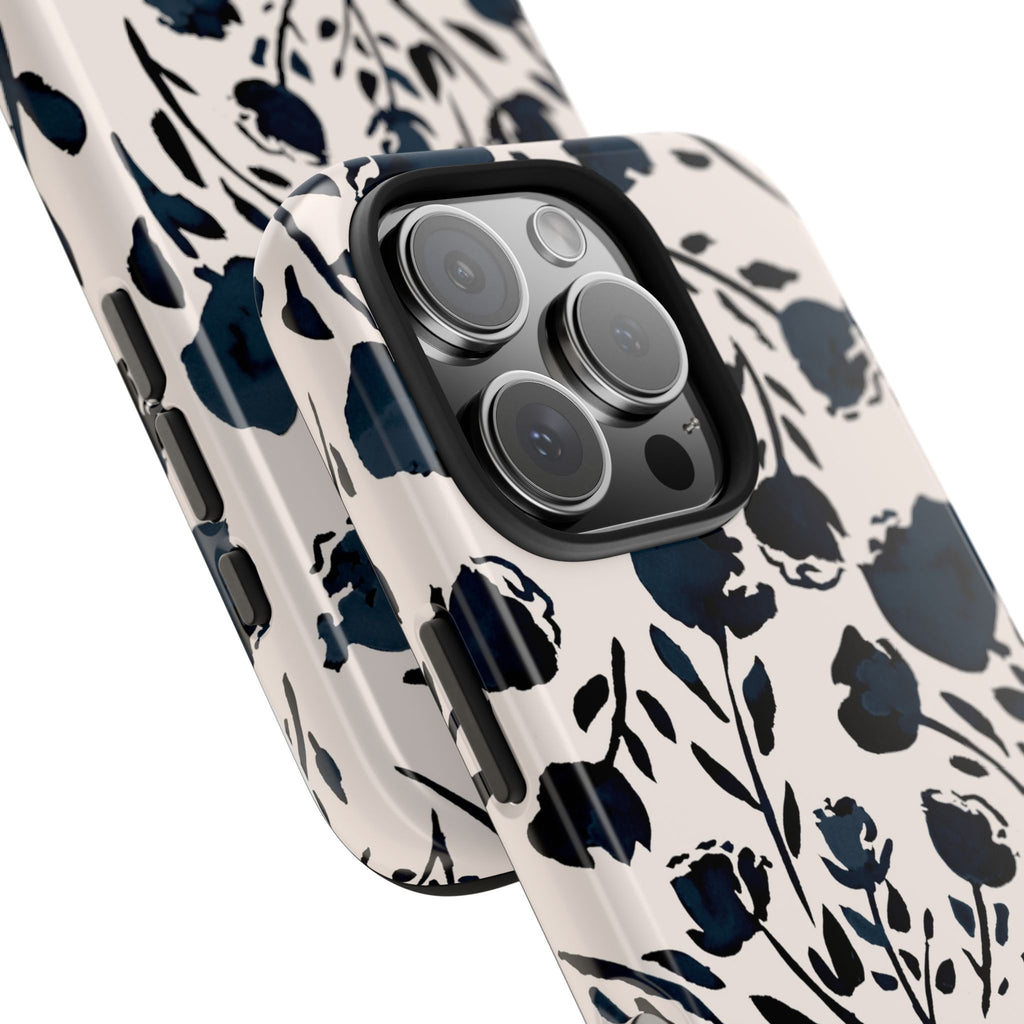 Midnight Meadow | Navy Floral Print Phone Case