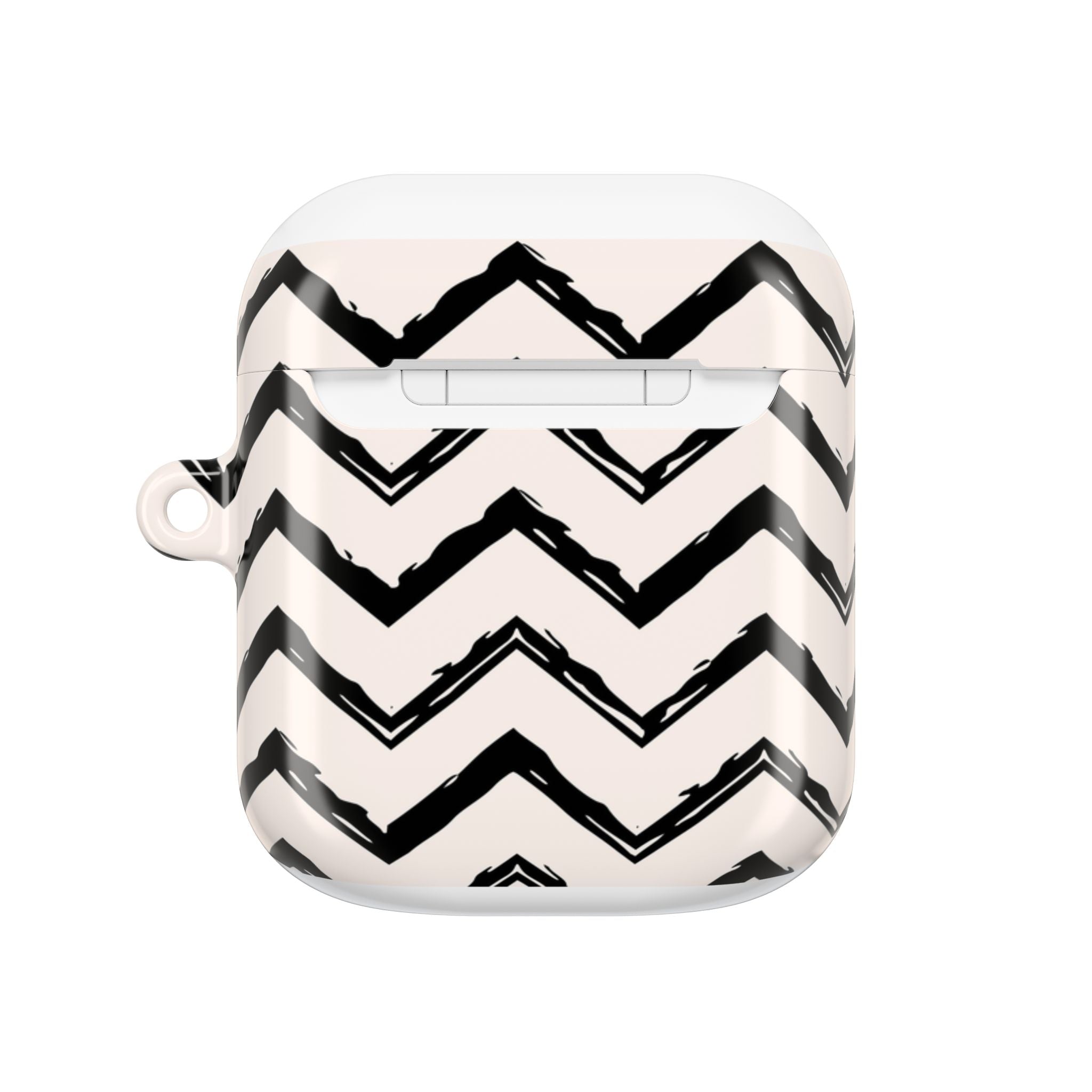 Zig Zag Edit | Black & Cream Chevron AirPods Case