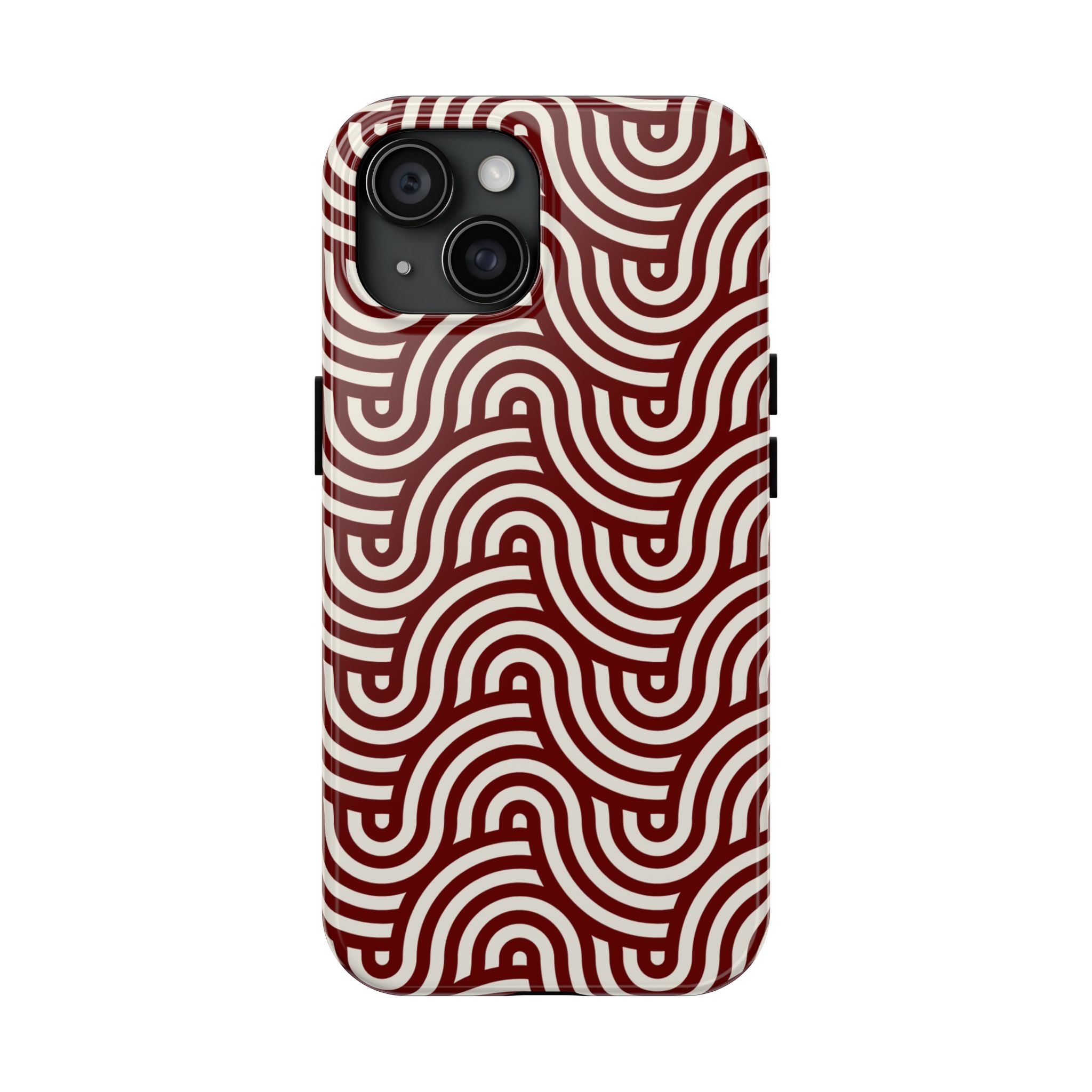 Velvet Wave | Burgundy Arch Pattern Phone Case
