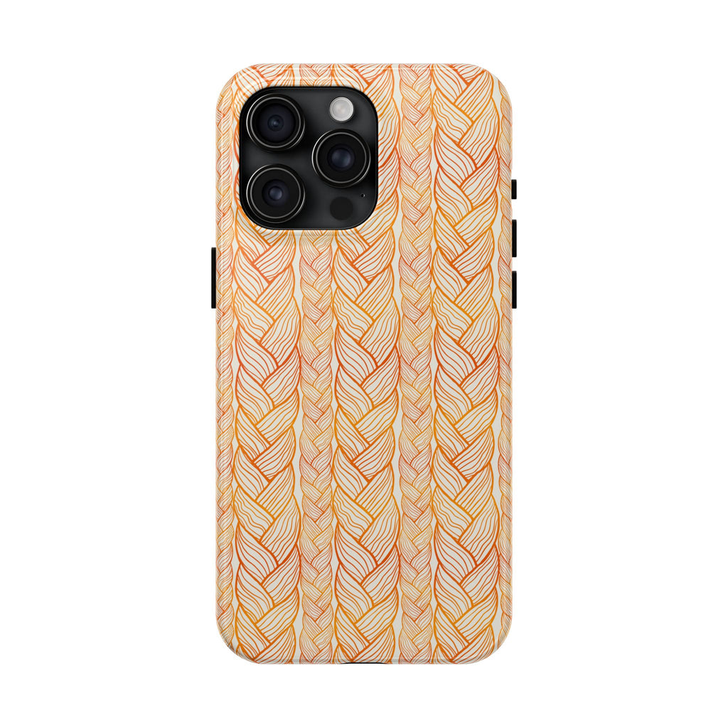 Golden Braid | Orange Braided Line Tough Phone Case