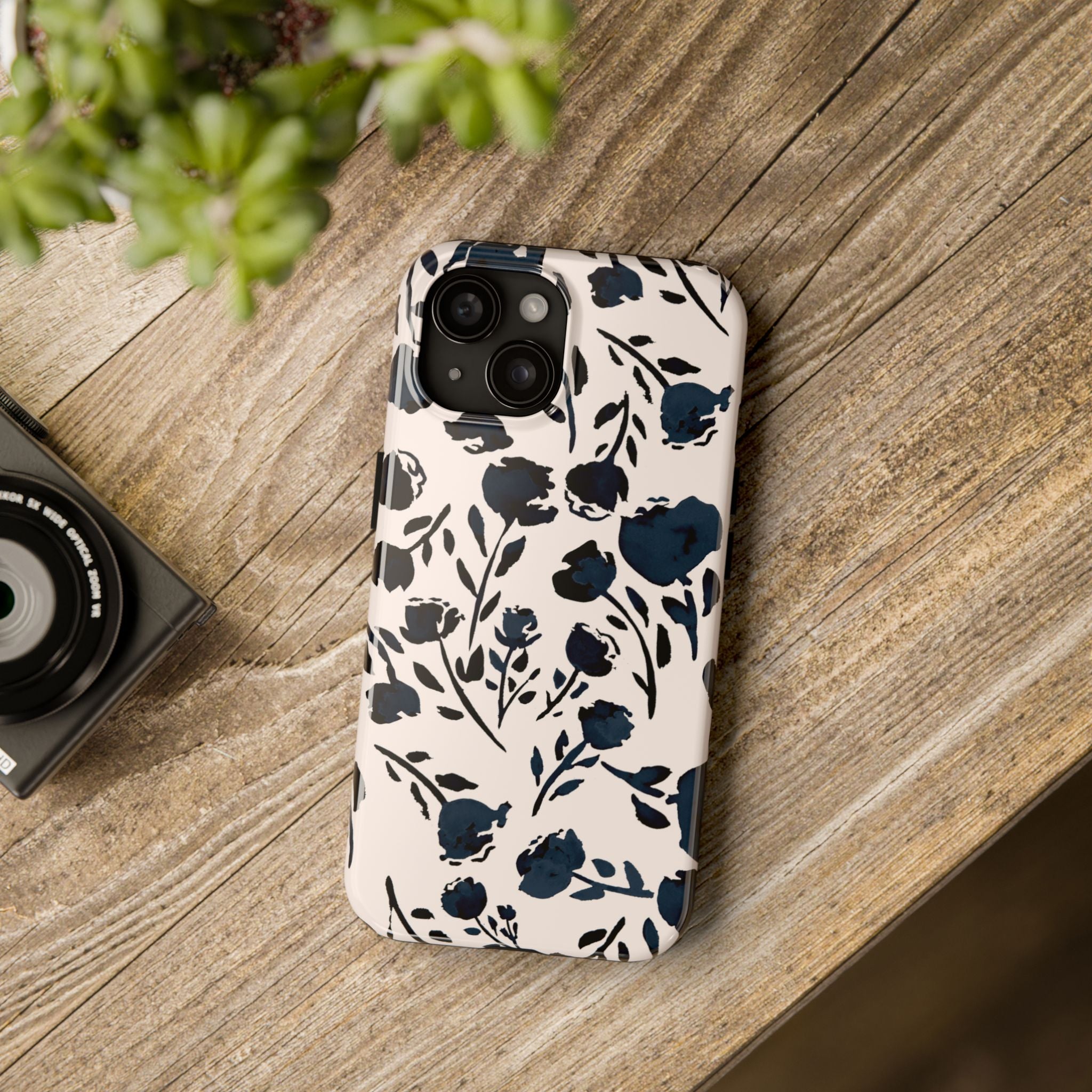 Midnight Meadow | Navy Floral Print Phone Case