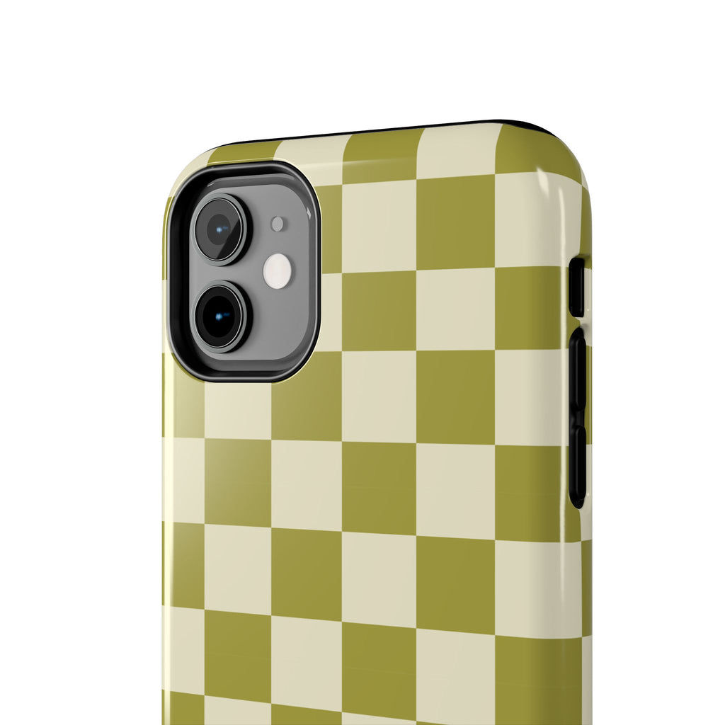 Maroon & Blush Striped Tough Phone Case — Durable Protective iPhone Cover
