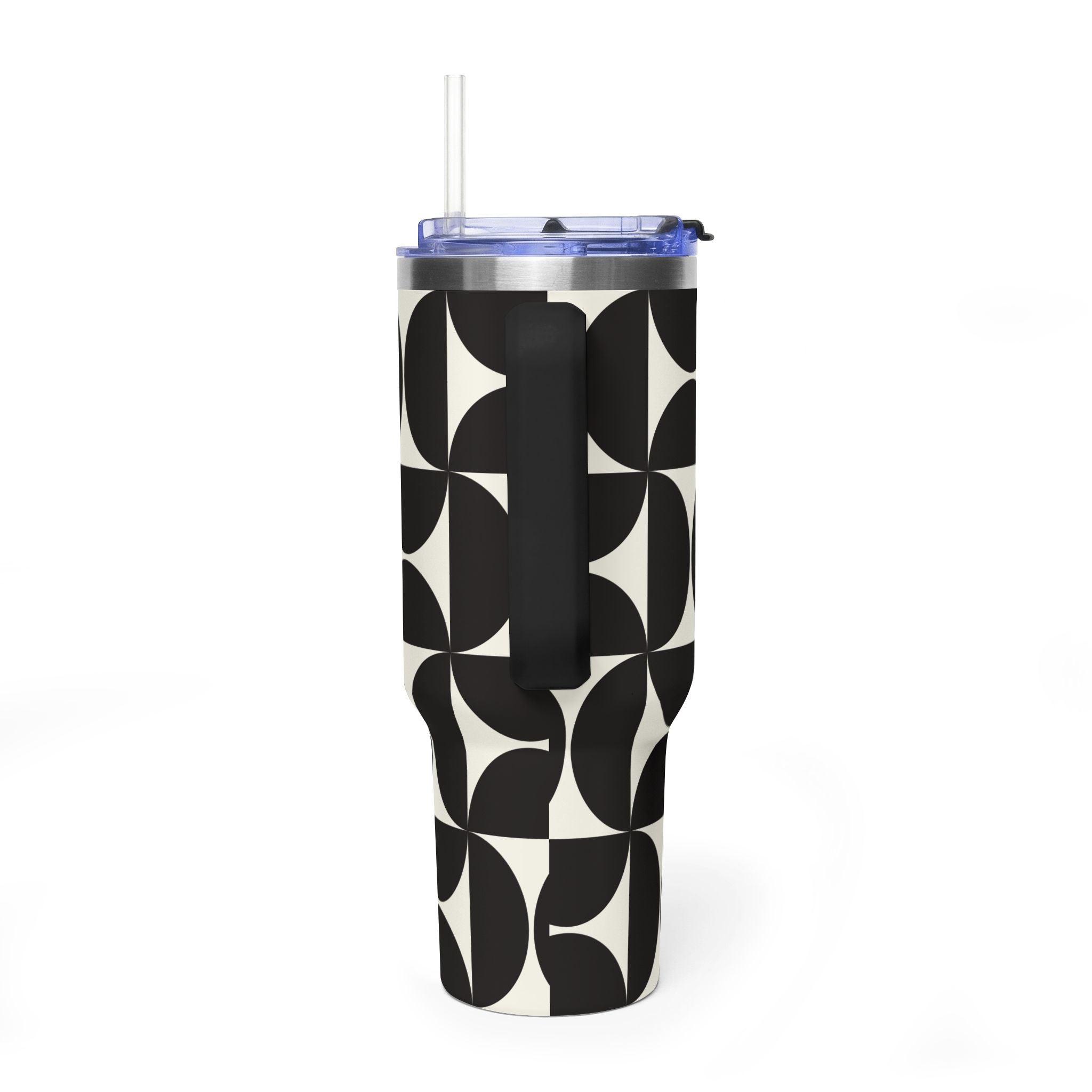 Noir Mod | Black Geometric Retro Tumbler