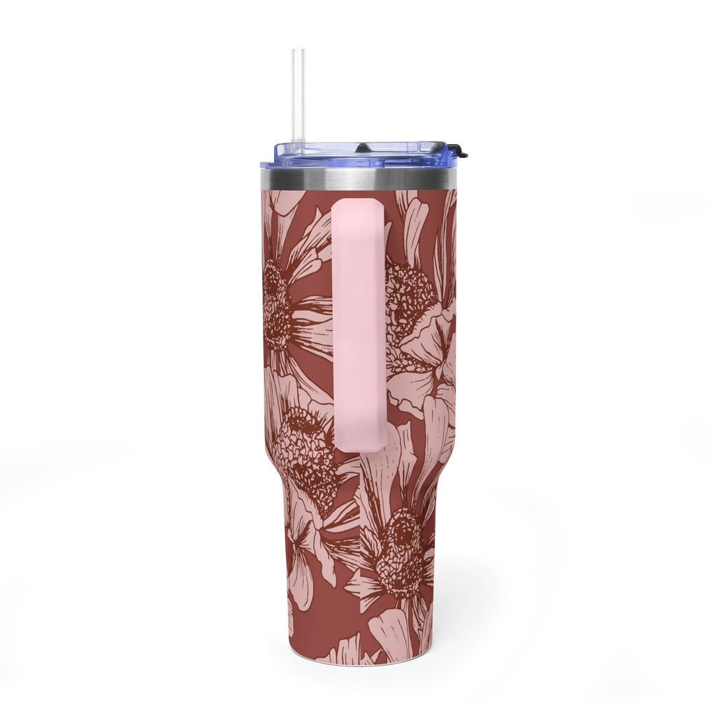 Pressed Bloom | Mocha Floral Sketch Tumbler