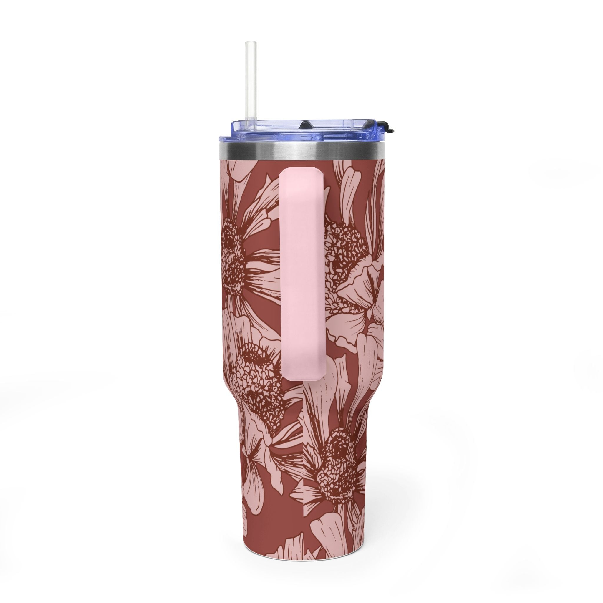 Pressed Bloom | Mocha Floral Sketch Tumbler