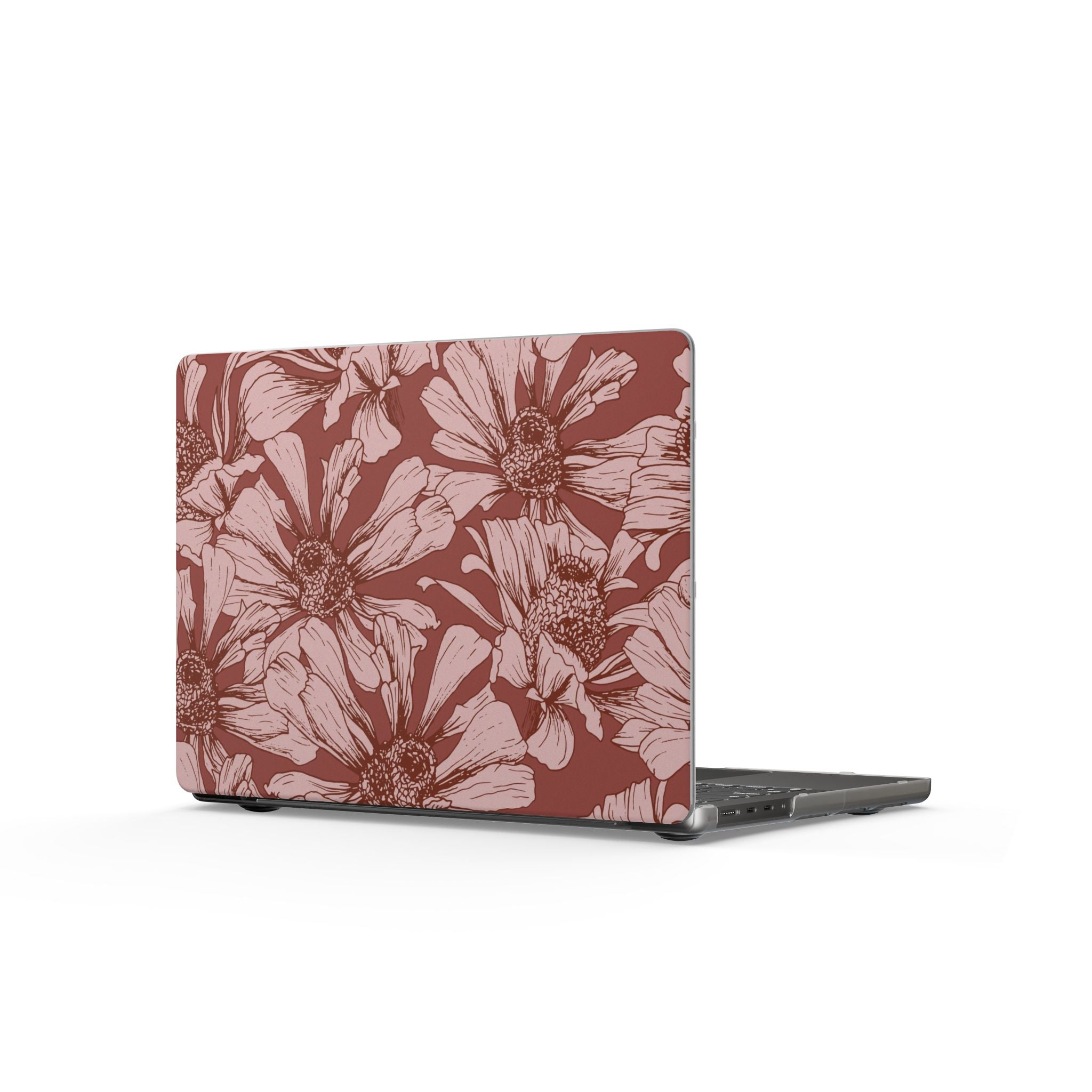 Pressed Bloom | Mocha Floral Sketch MacBook Case