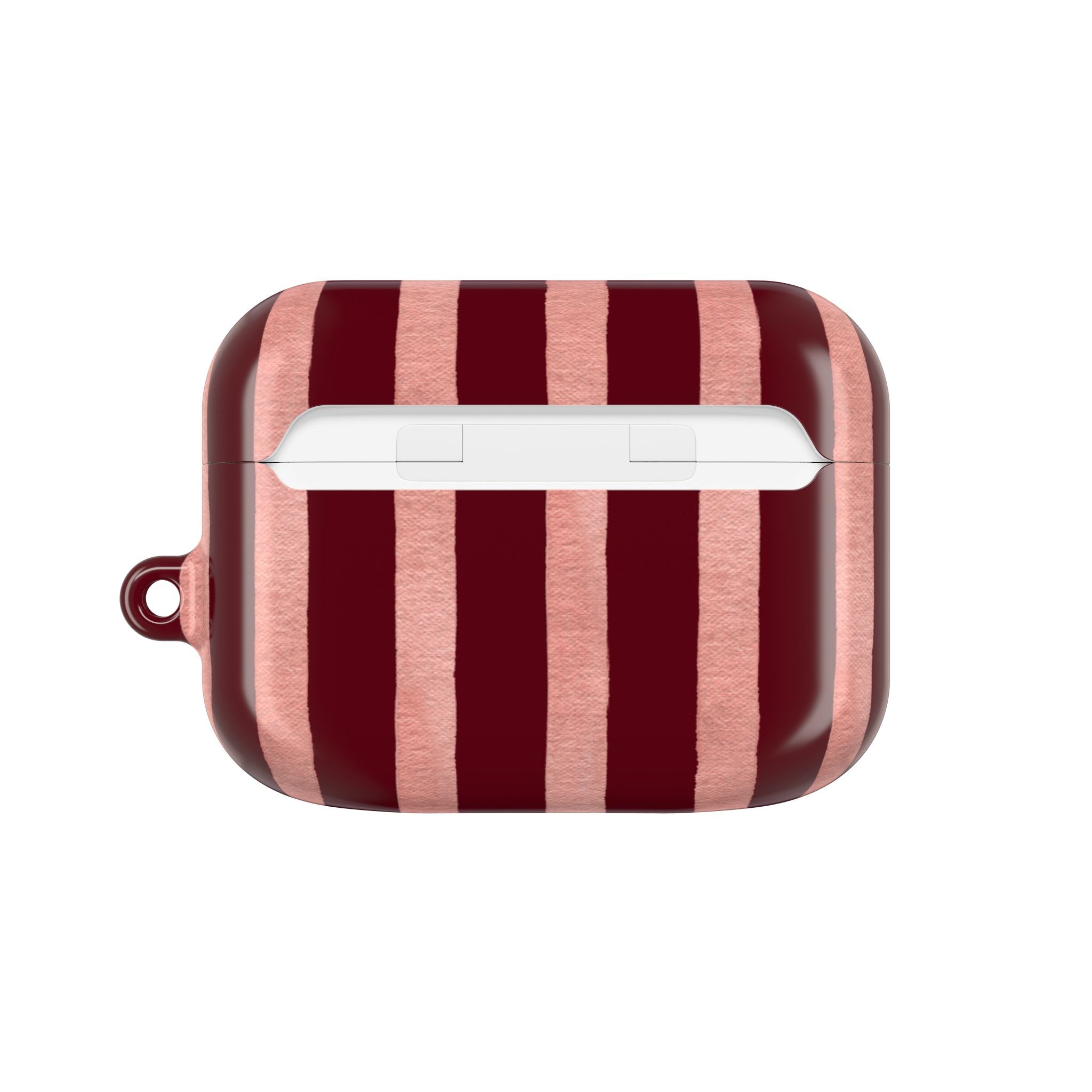 Blush Column | Burgundy & Soft Pink Stripe AirPods Case