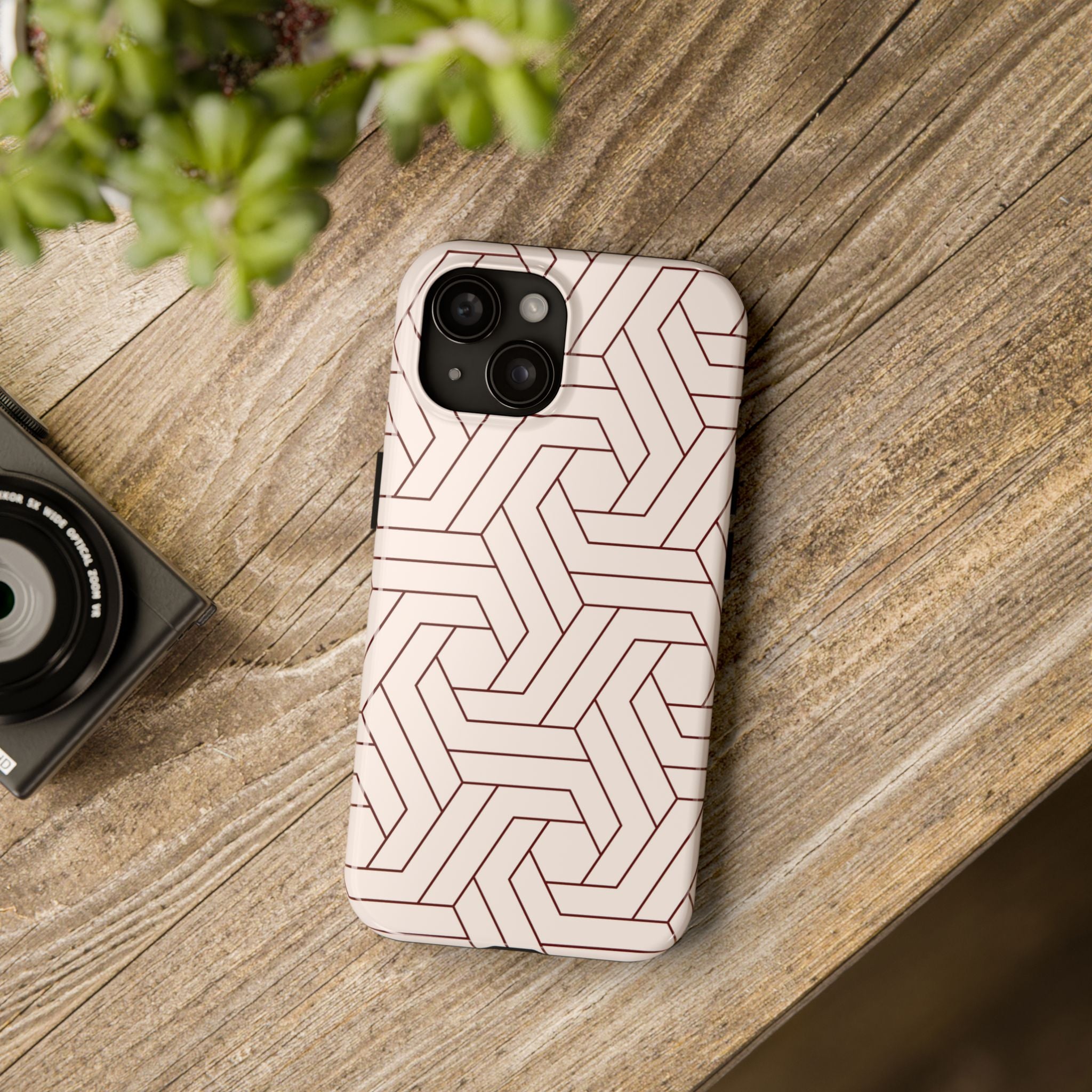 Rosewood Form | Blush Geometric Line Phone Case
