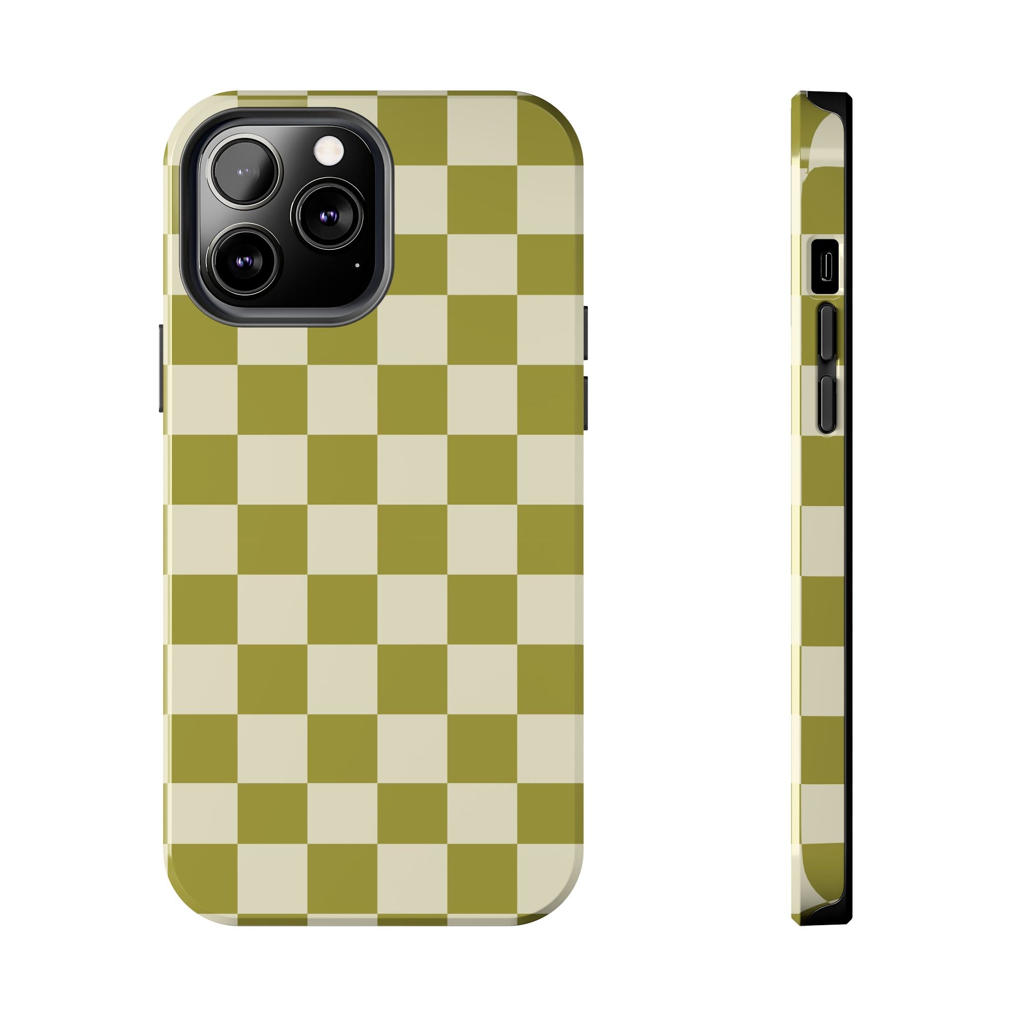 Maroon & Blush Striped Tough Phone Case — Durable Protective iPhone Cover