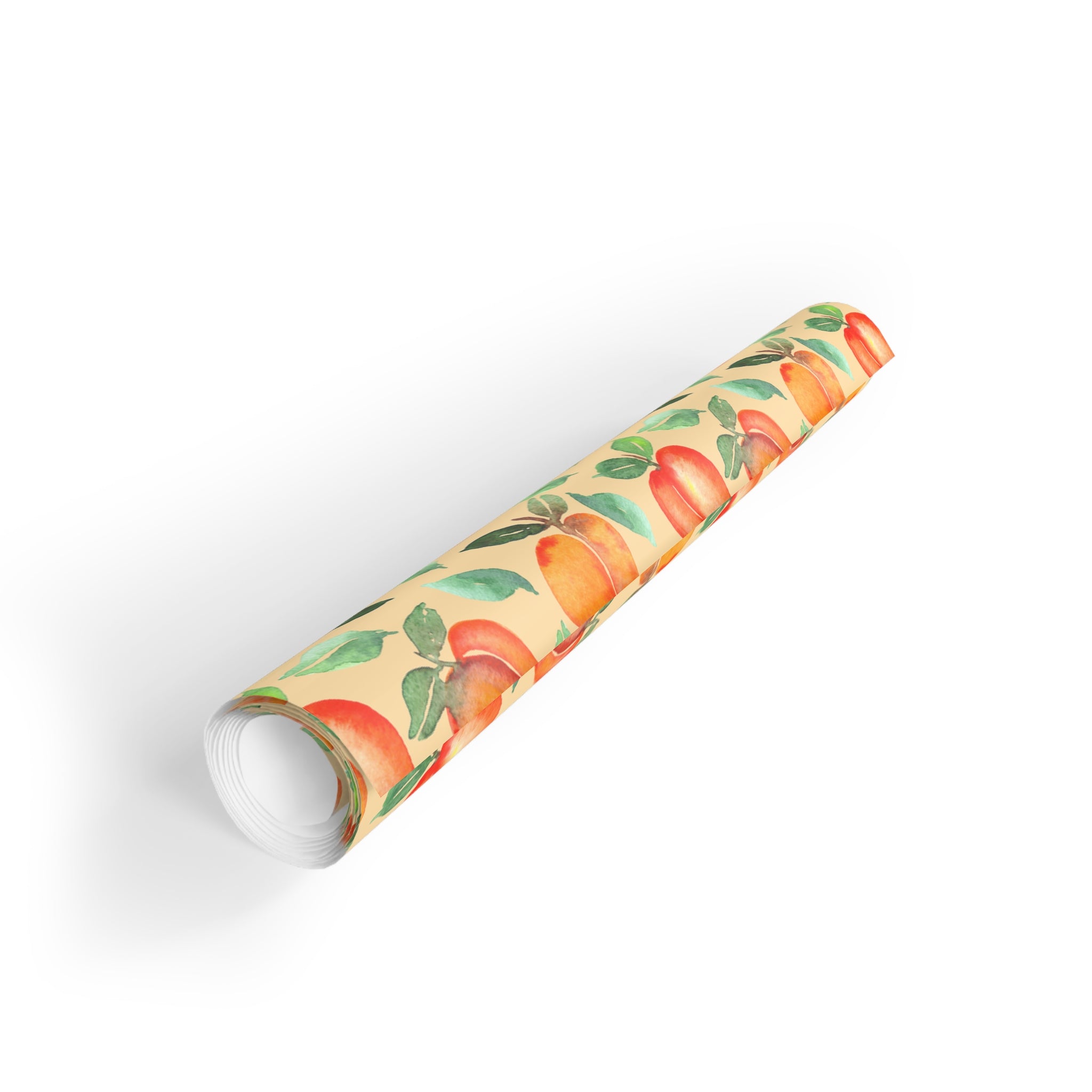 Peach Study | Watercolor Peach Pattern Wrapping Paper
