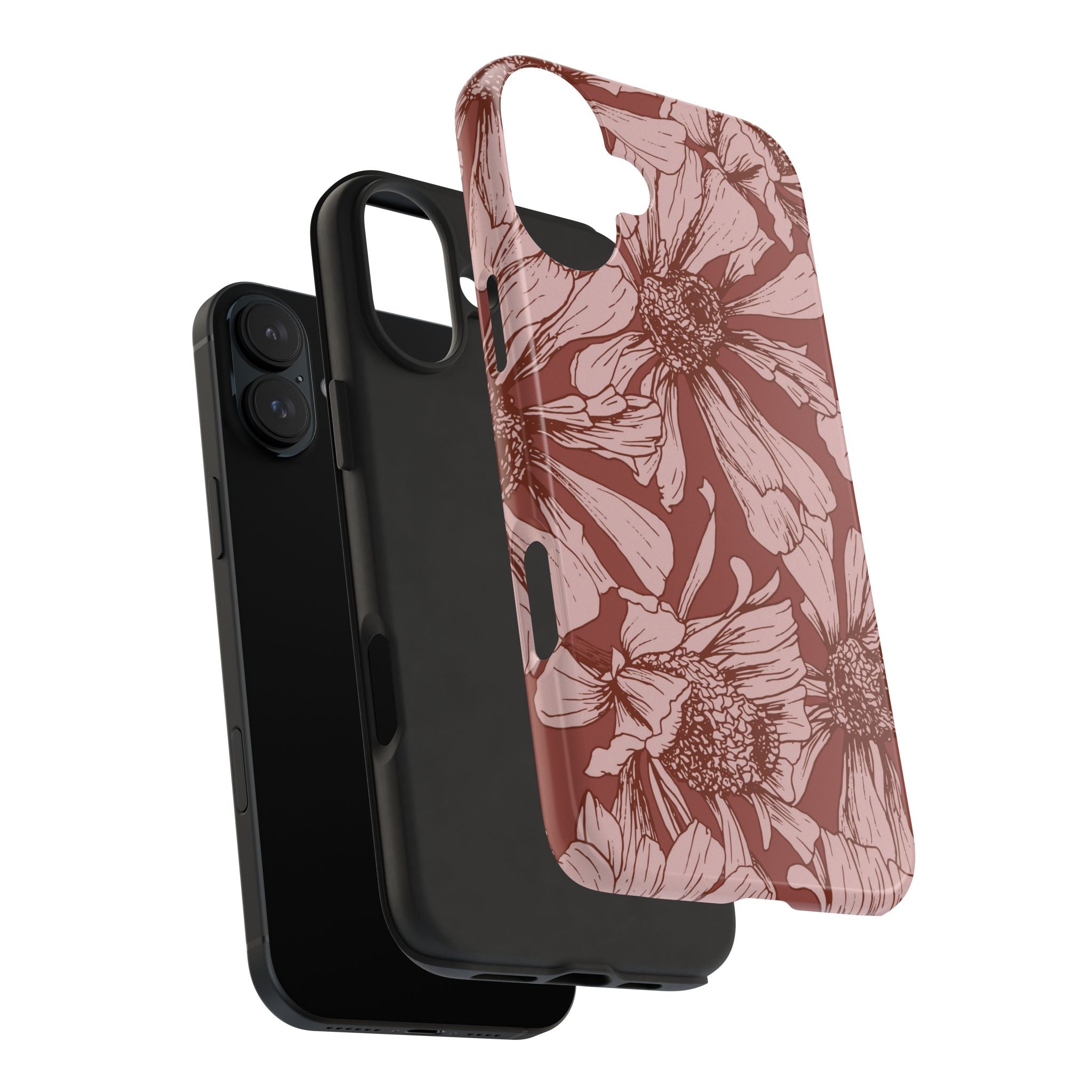 Pressed Bloom | Mocha Floral Sketch Phone Case
