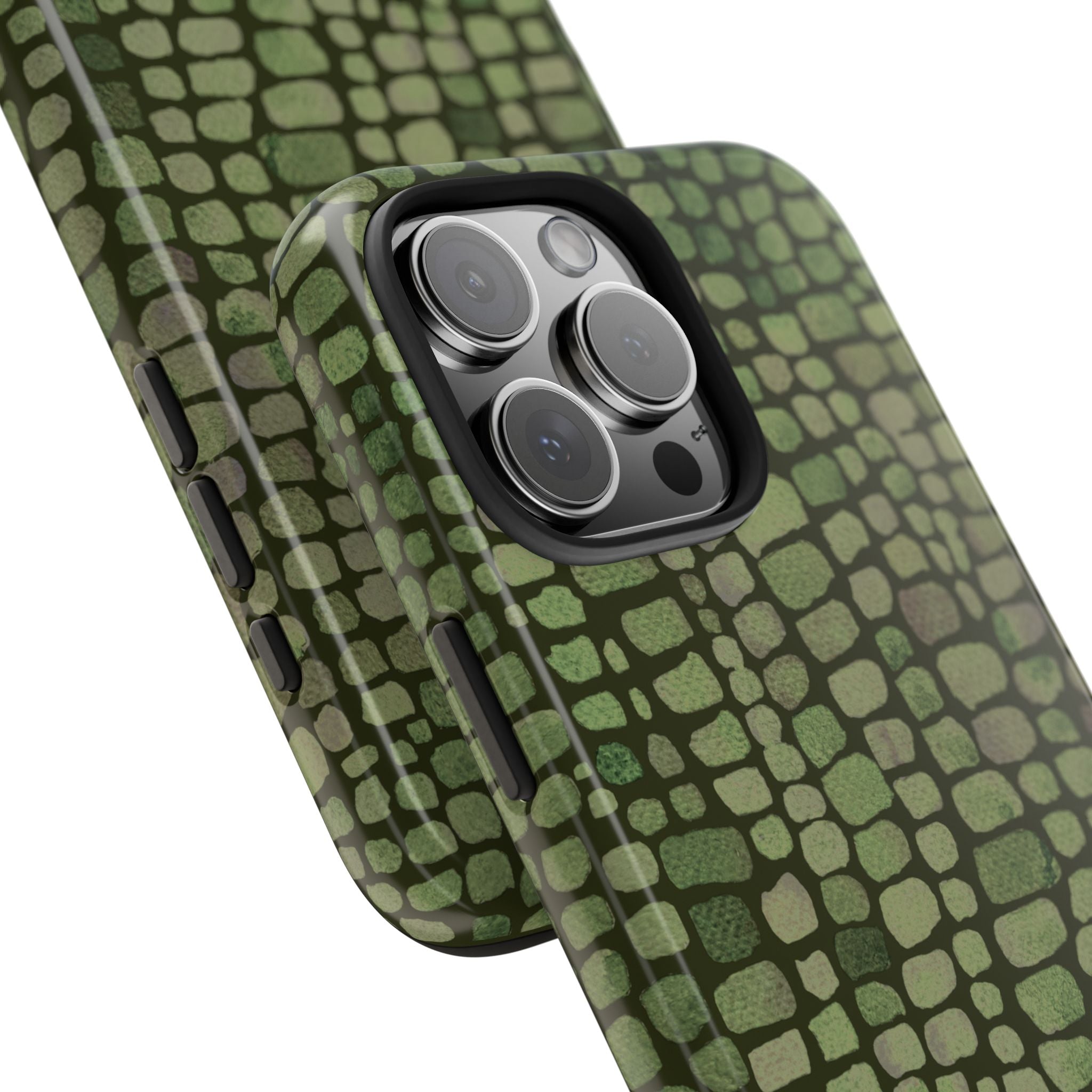 Olive Emboss | Olive & Sage Snakeskin Print Phone Case