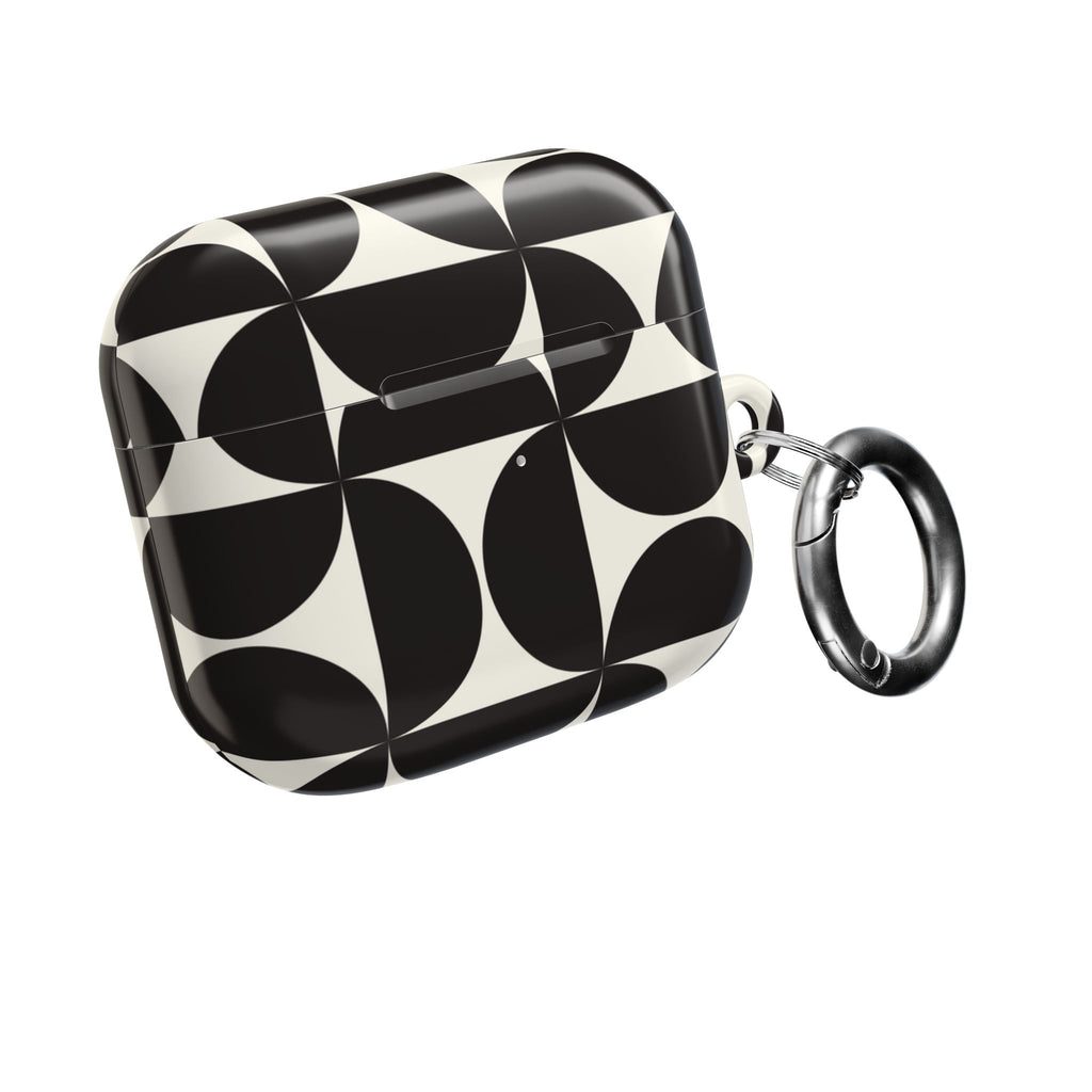 Noir Mod | Black Geometric Retro AirPods Case