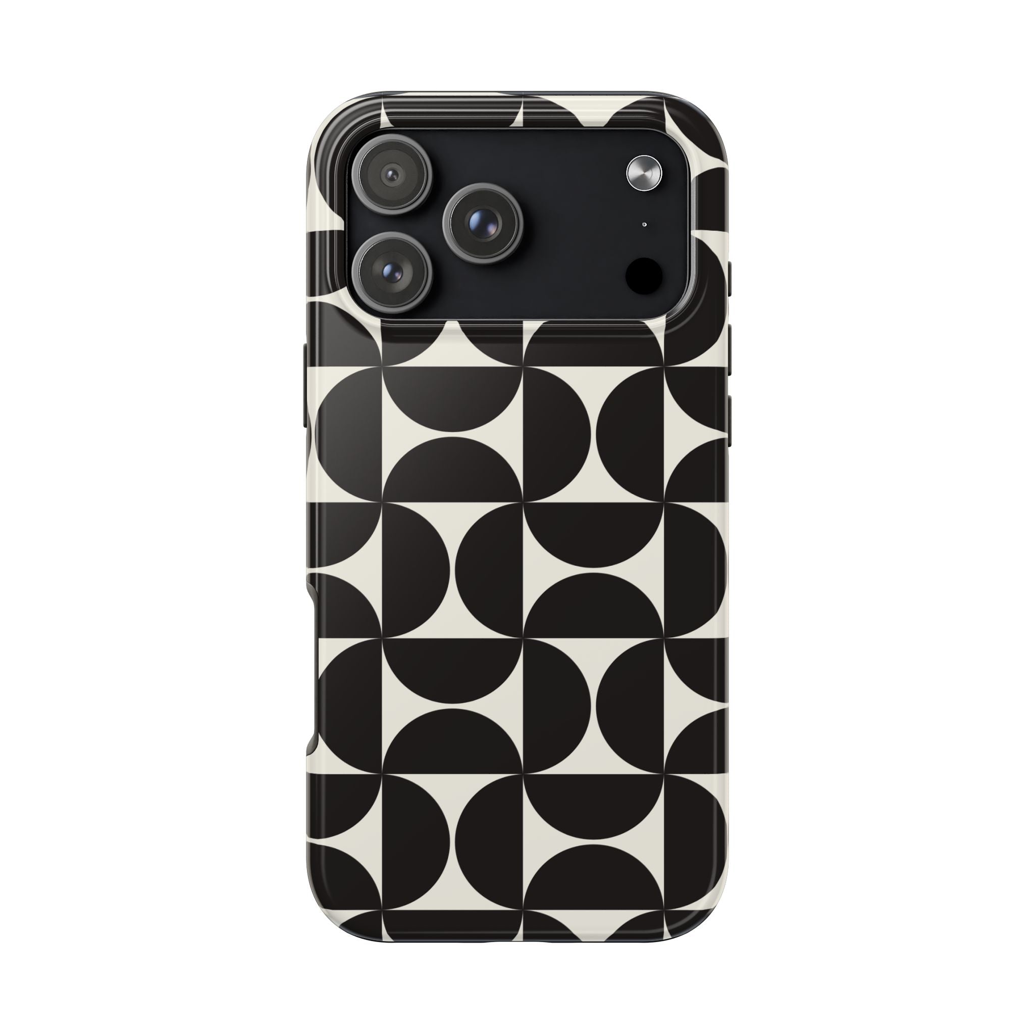 Noir Mod | Black Geometric Retro Phone Case