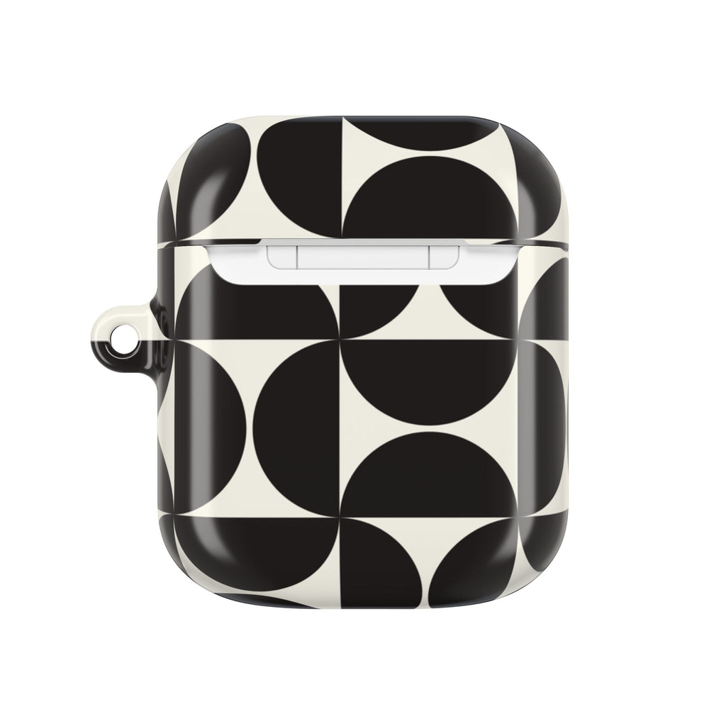 Noir Mod | Black Geometric Retro AirPods Case
