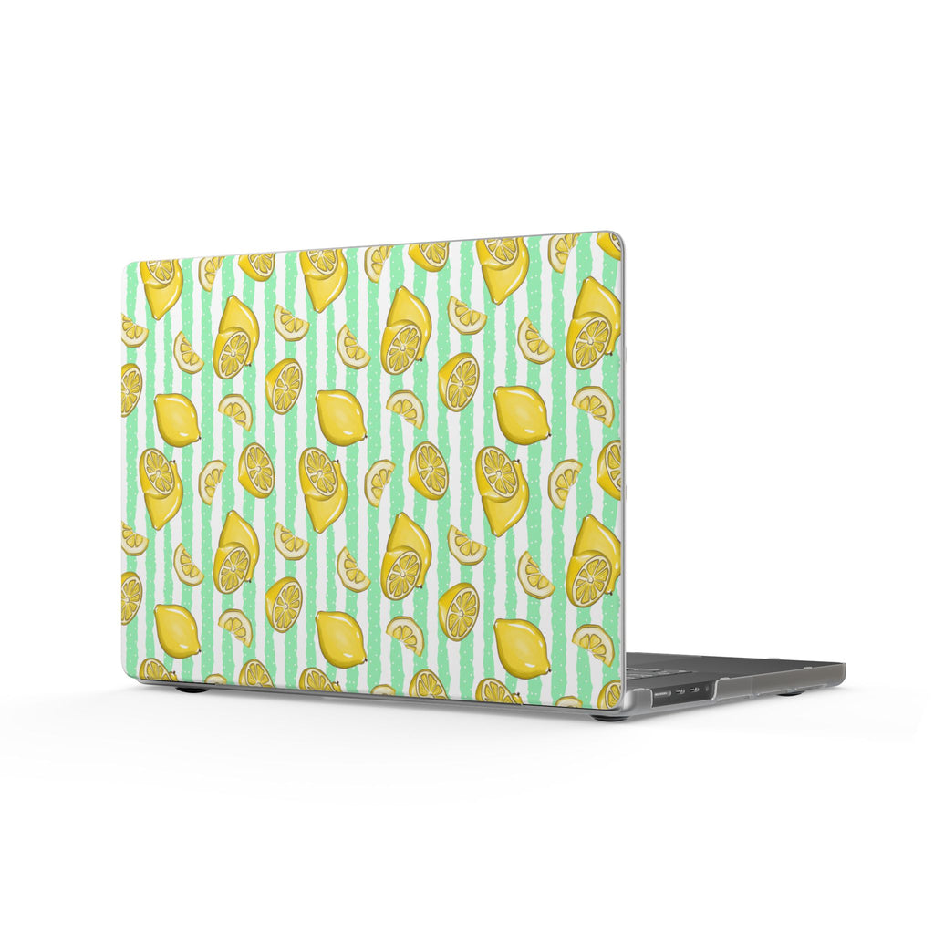 Lemon Spritz | Citrus Stripe Print Laptop Sleeve