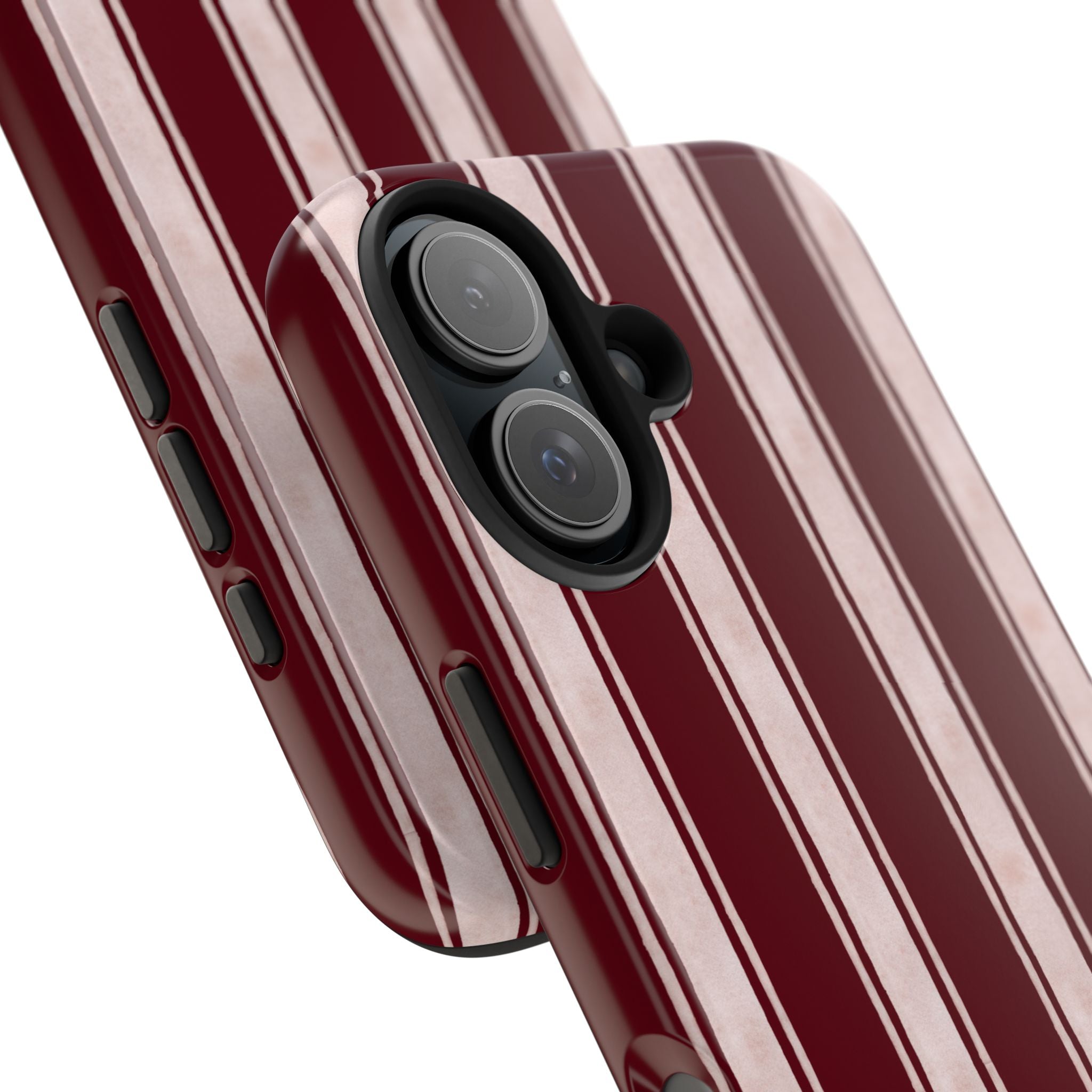 Tailored Line | Burgundy Fine Stripe Phone Case